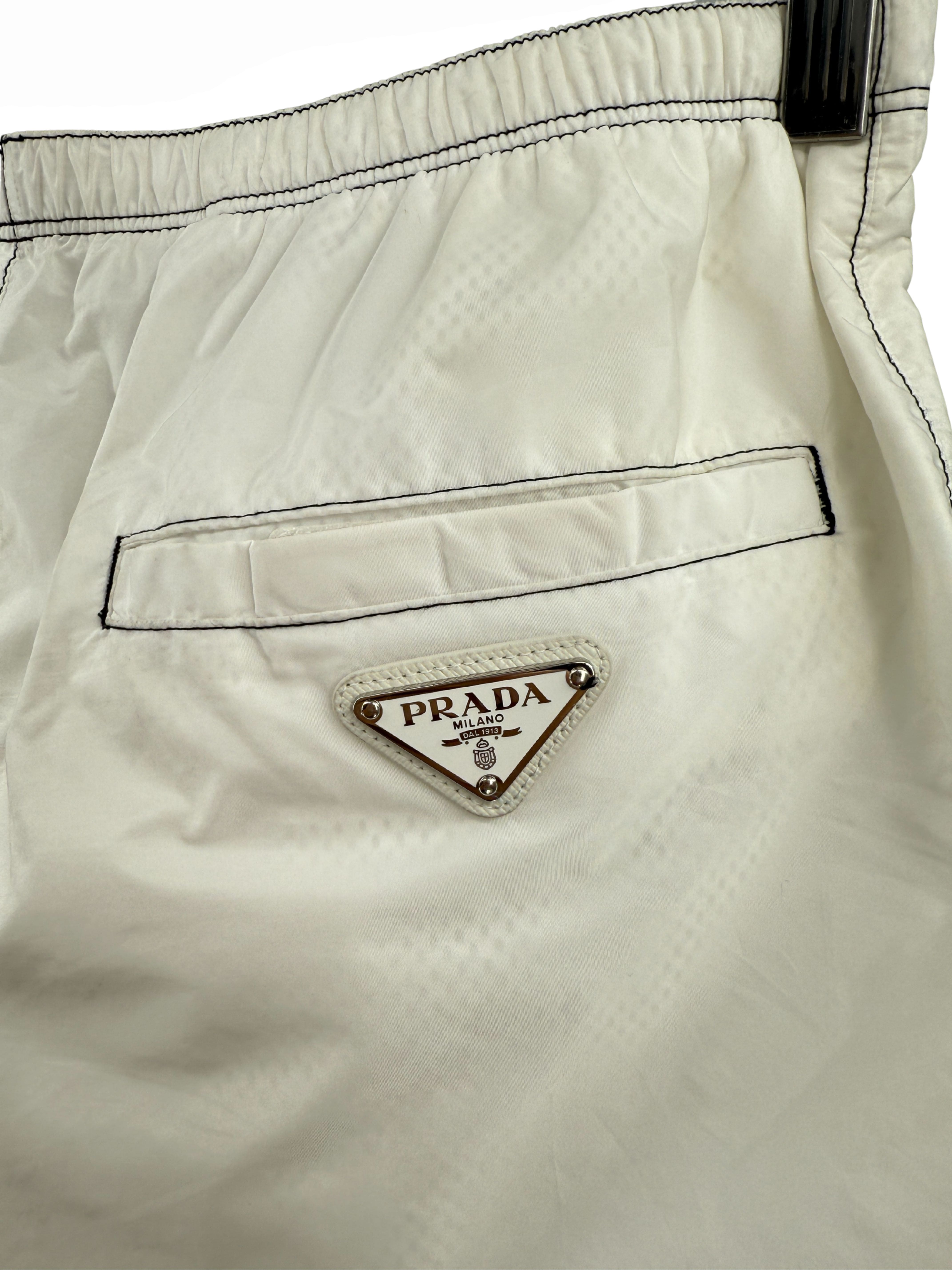 Prada Re-Nylon Swim Shorts - White