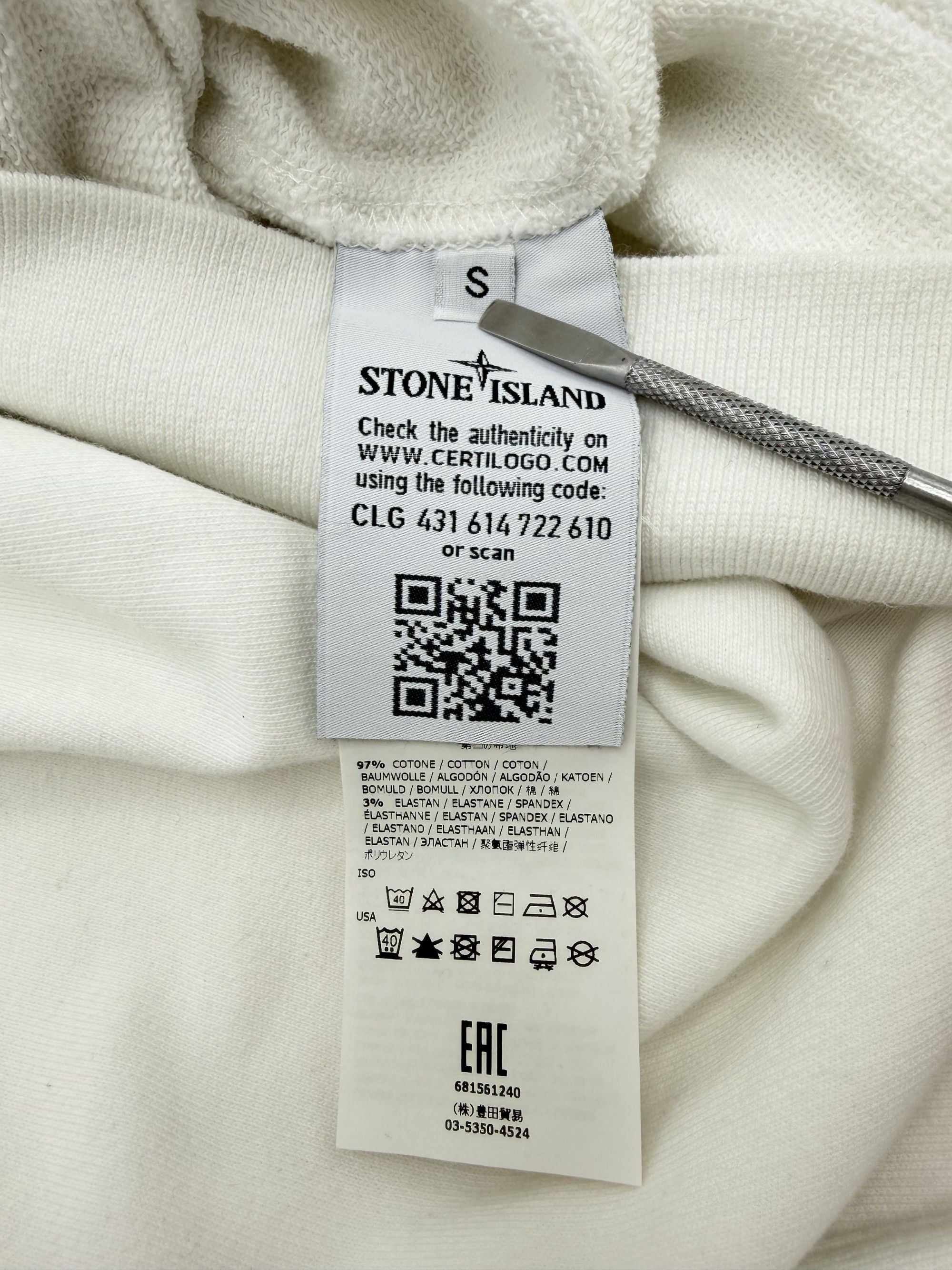 Stone Island Pocket Detail Sweatshirt - White Stone Island