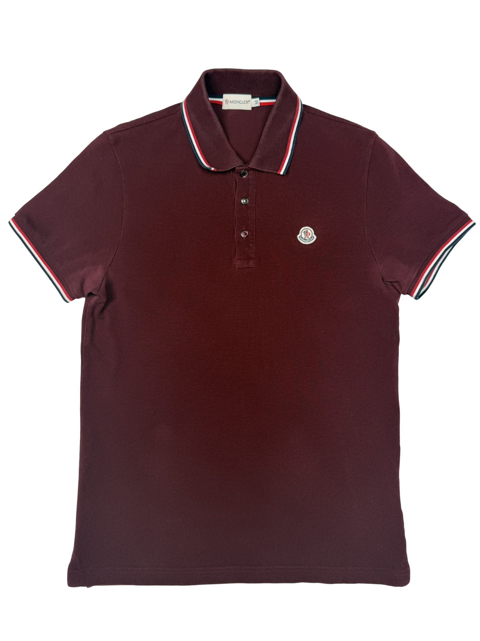 Moncler Badge Polo - Burgundy Moncler