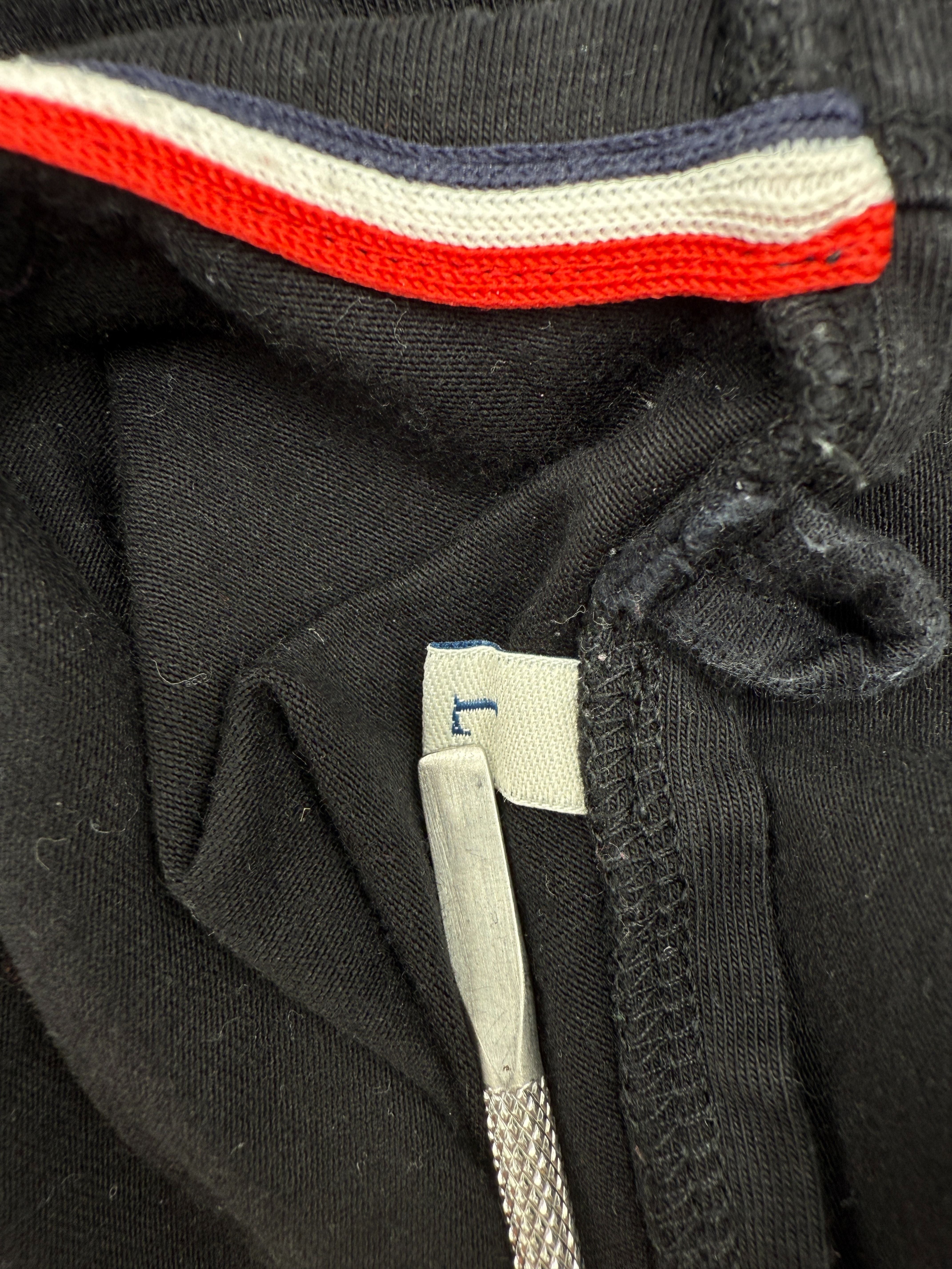 Moncler Tricolour-Trimmed T-Shirt - Black Moncler