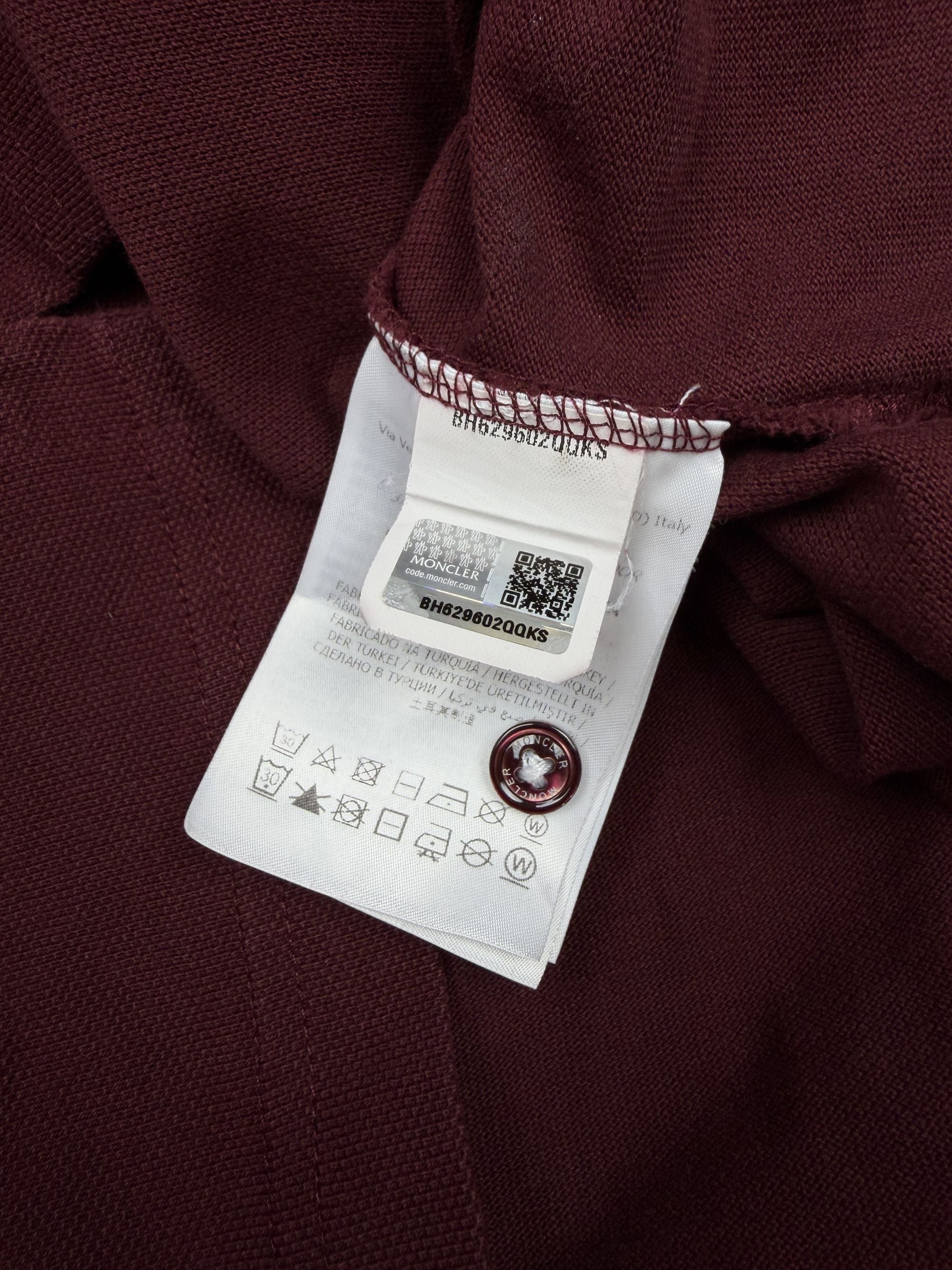 Moncler Badge Polo - Burgundy Moncler