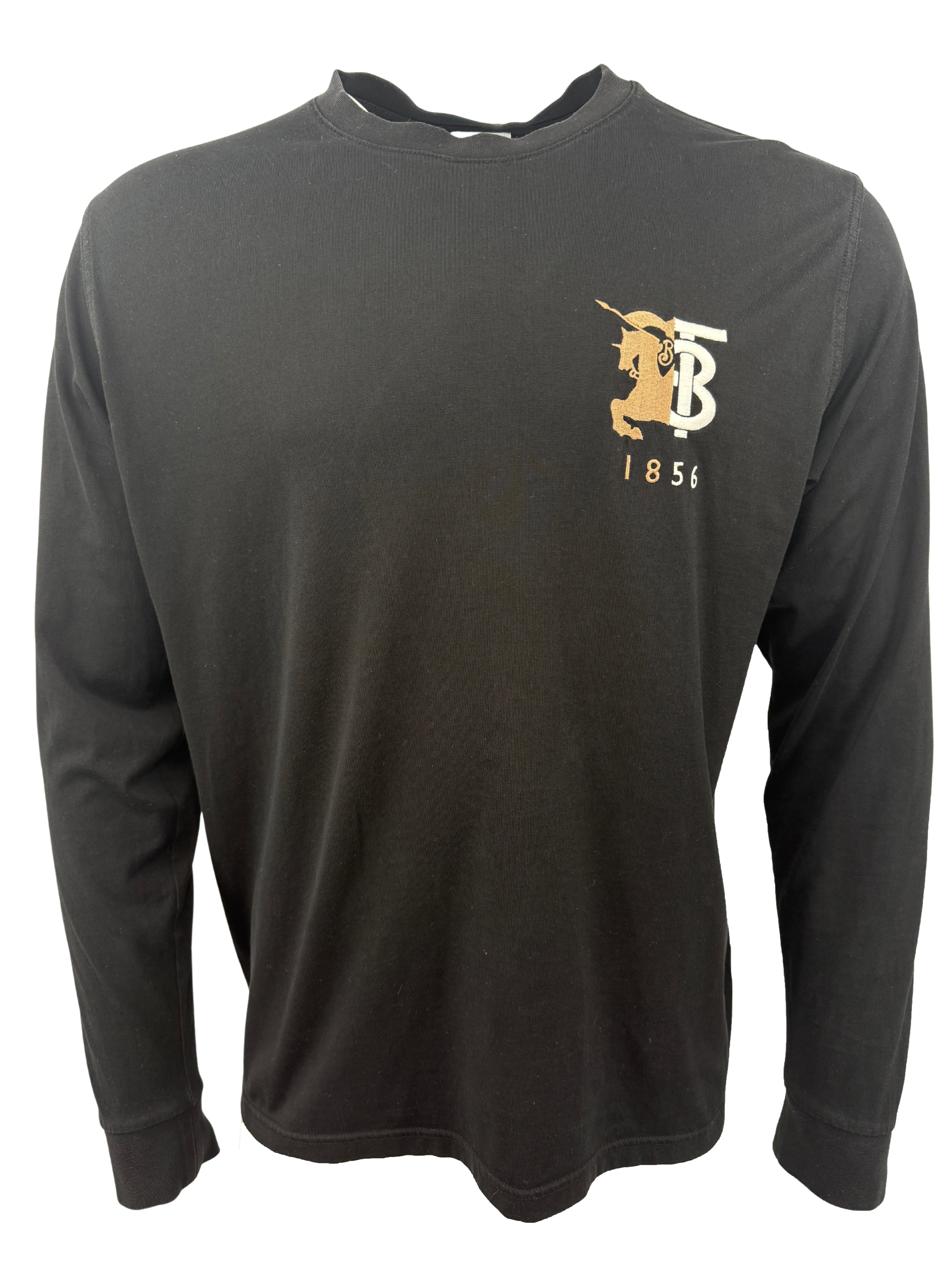 Burberry Huckford Long Sleeve T-Shirt - Black Burberry