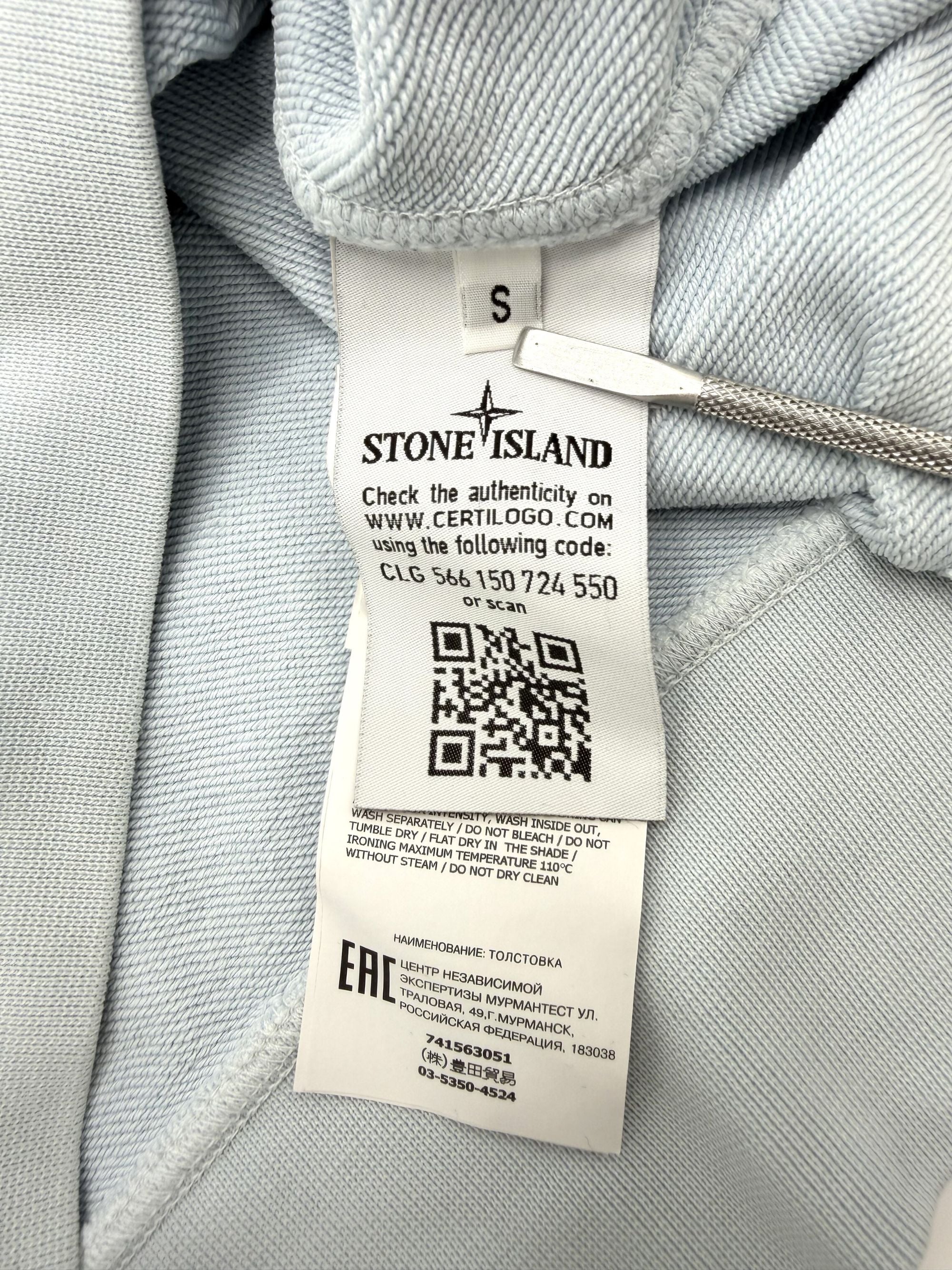 Stone Island Badge Sweatshirt - Light Blue Stone Island