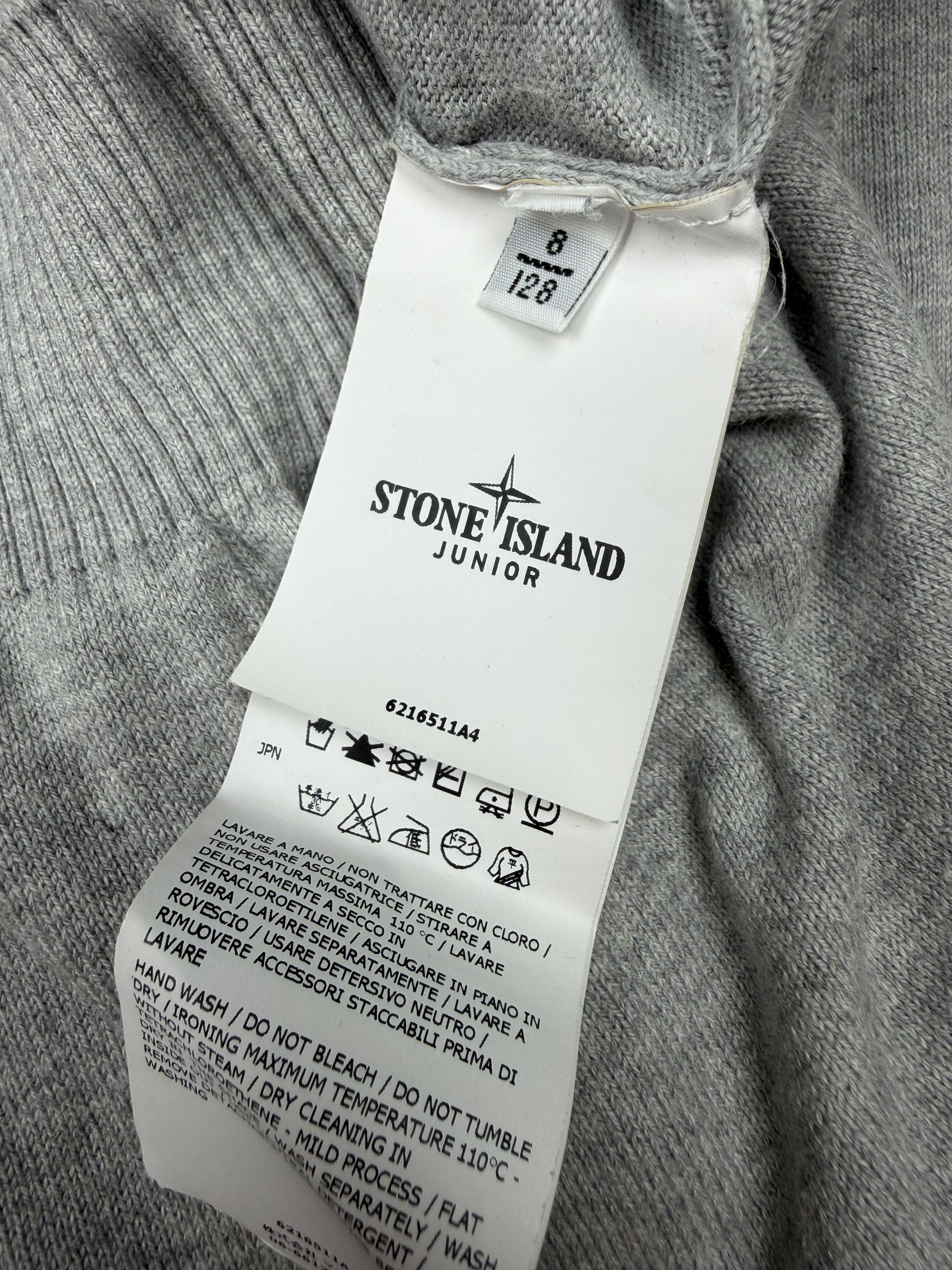 Stone Island Junior Badge Sweatshirt - Grey Stone Island
