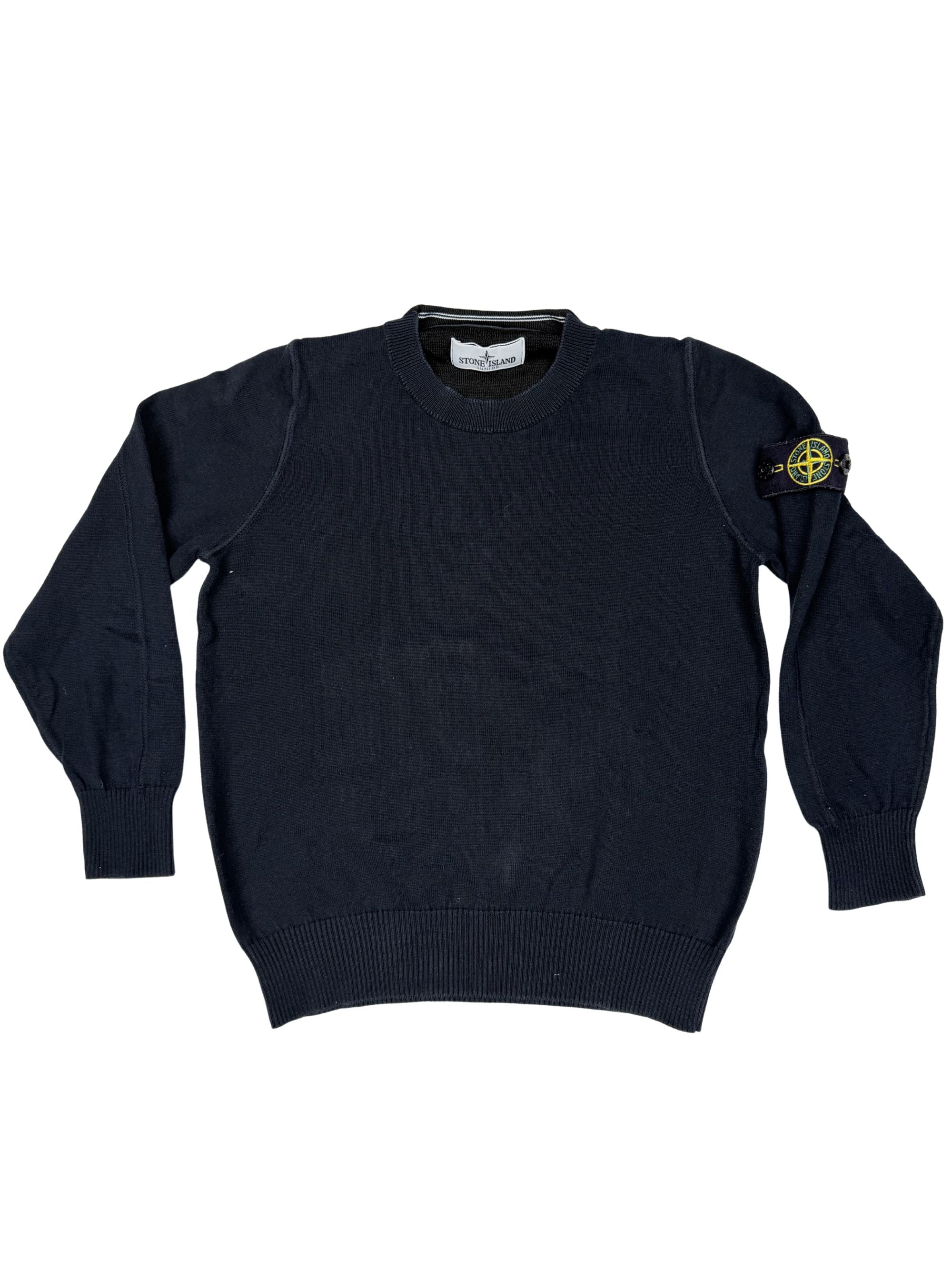 Stone Island Junior Badge Sweatshirt - Navy Stone Island