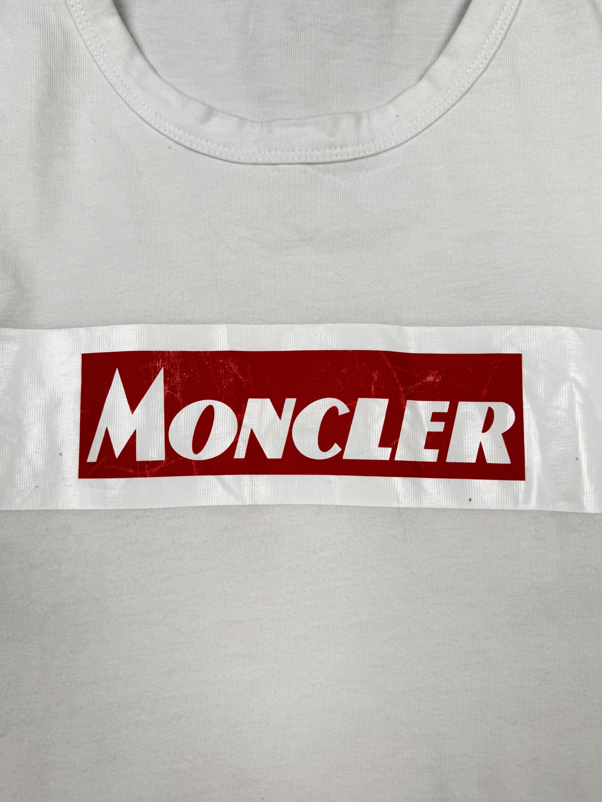 Moncler Logo Print T-Shirt - White Moncler