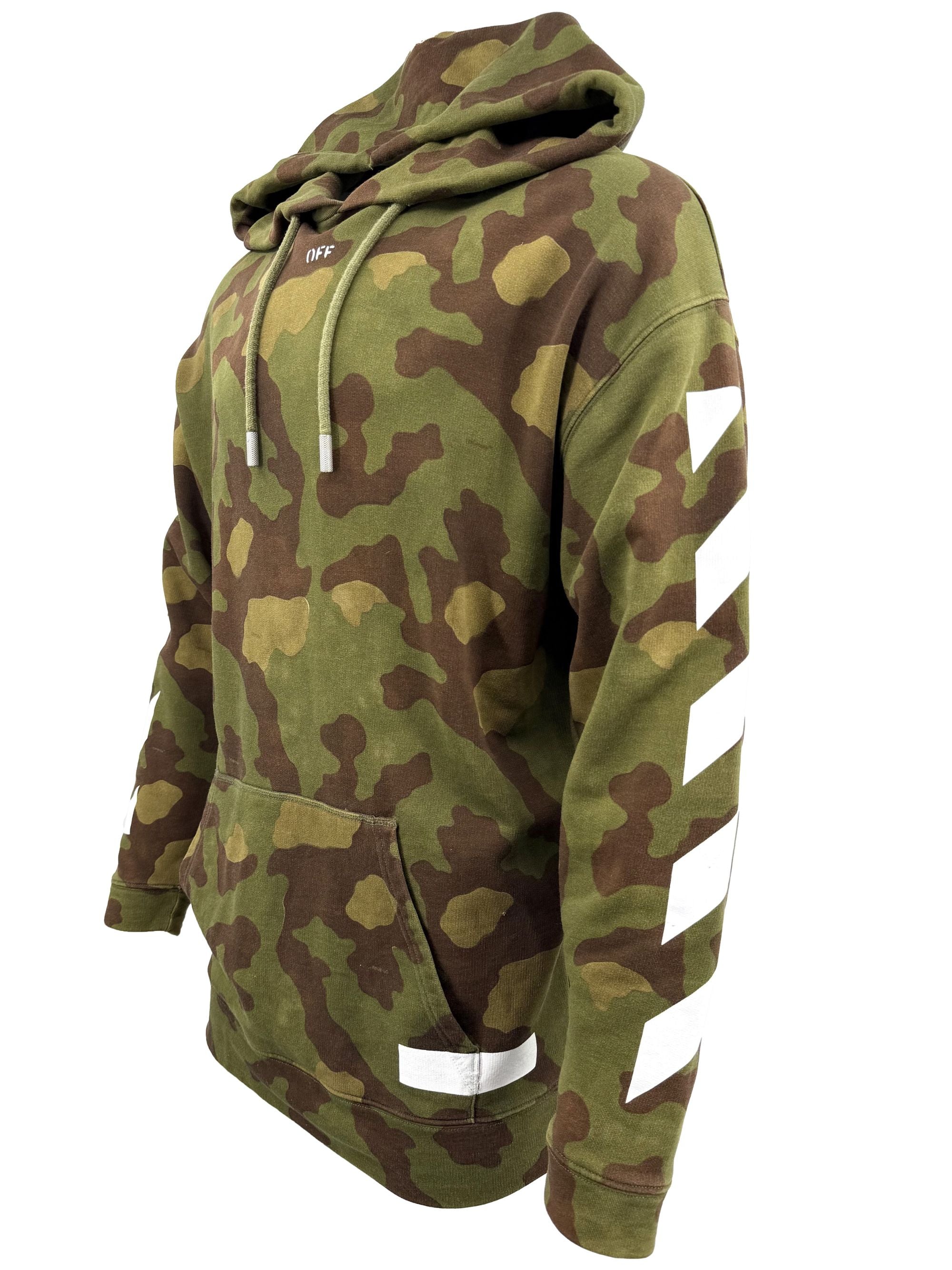 Off-White Camo Print Hoodie - Khaki Off-White