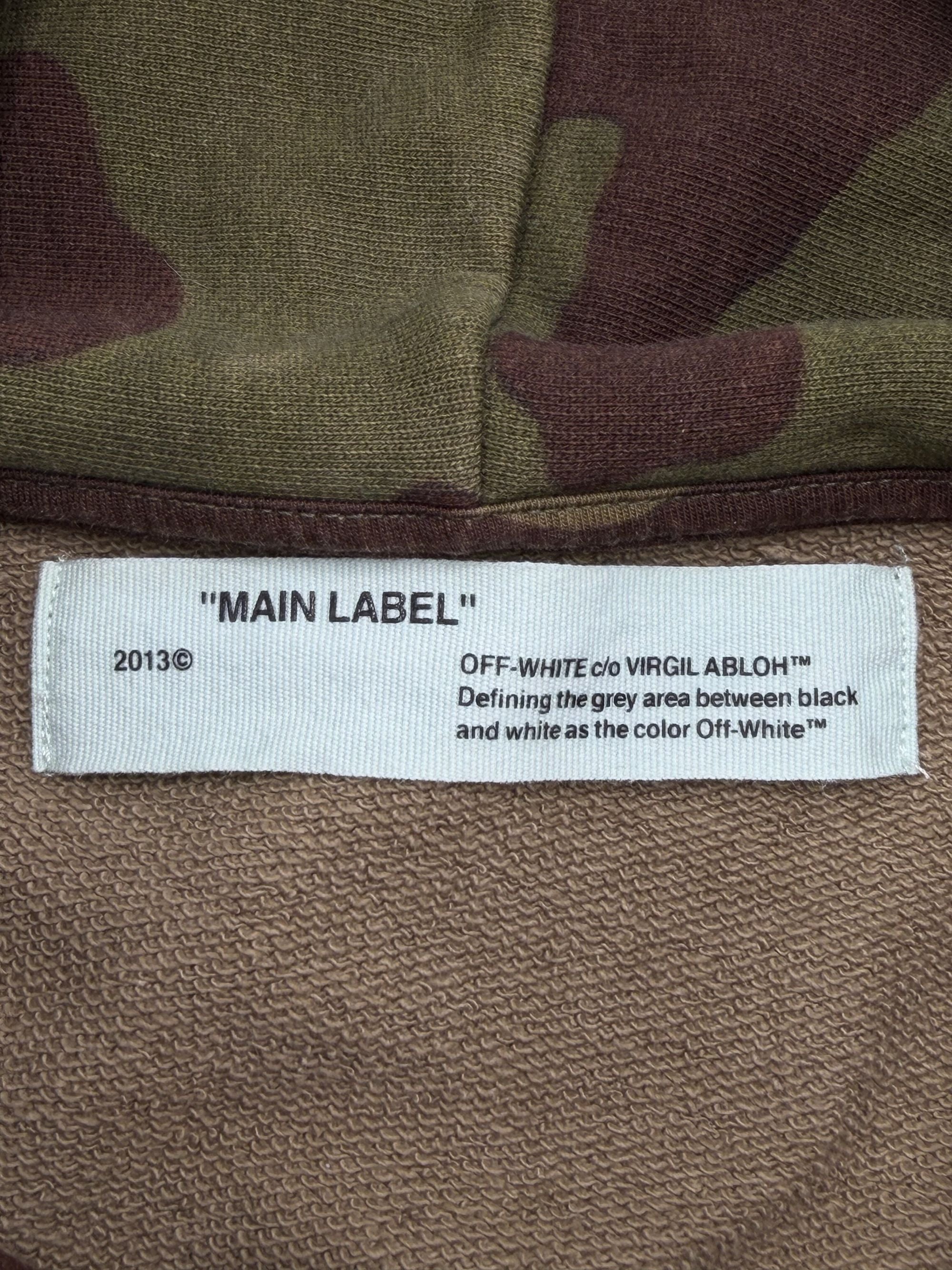 Off-White Camo Print Hoodie - Khaki Off-White