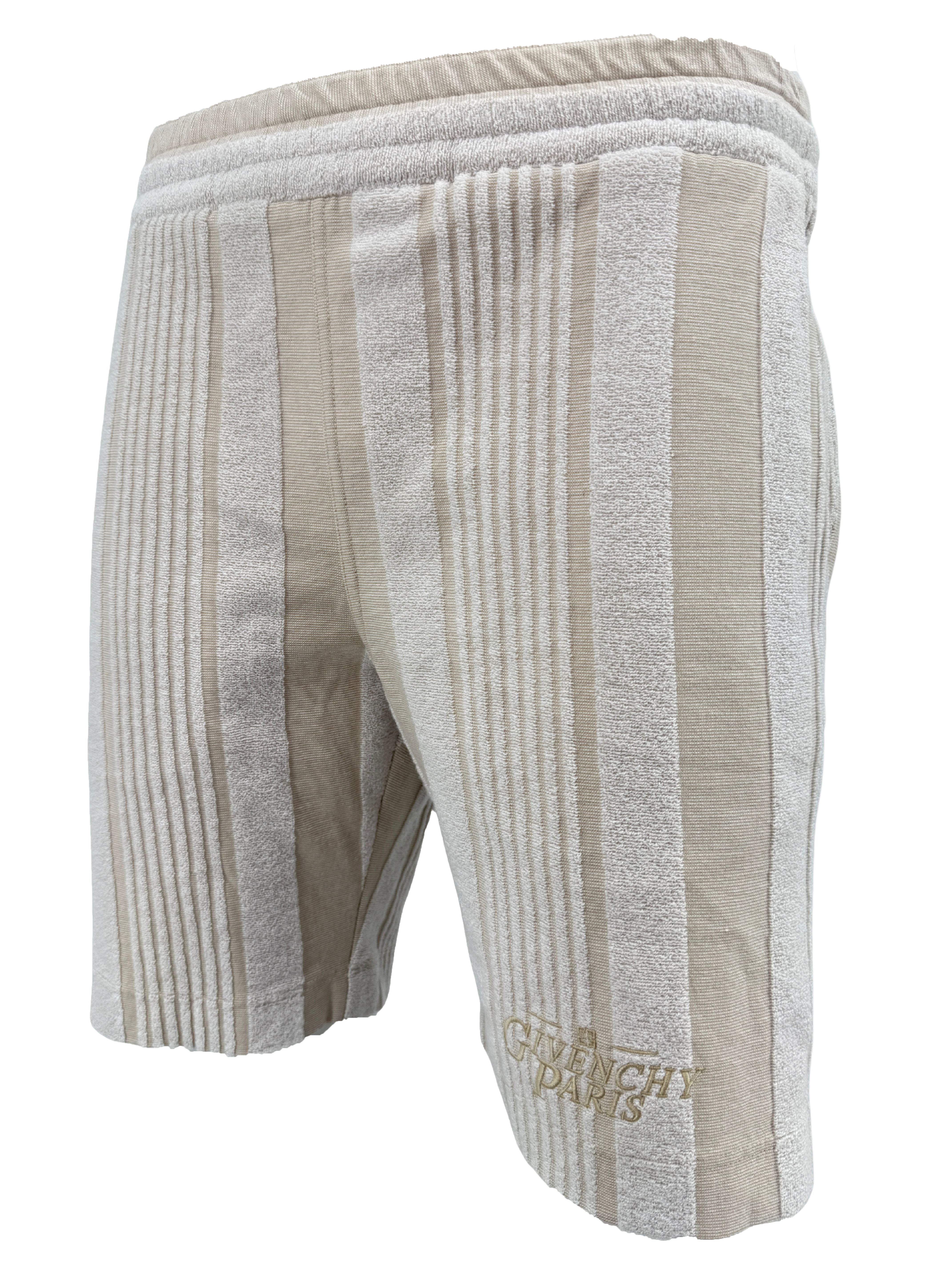 Givenchy Stripe Towelling Shorts - Beige Givenchy