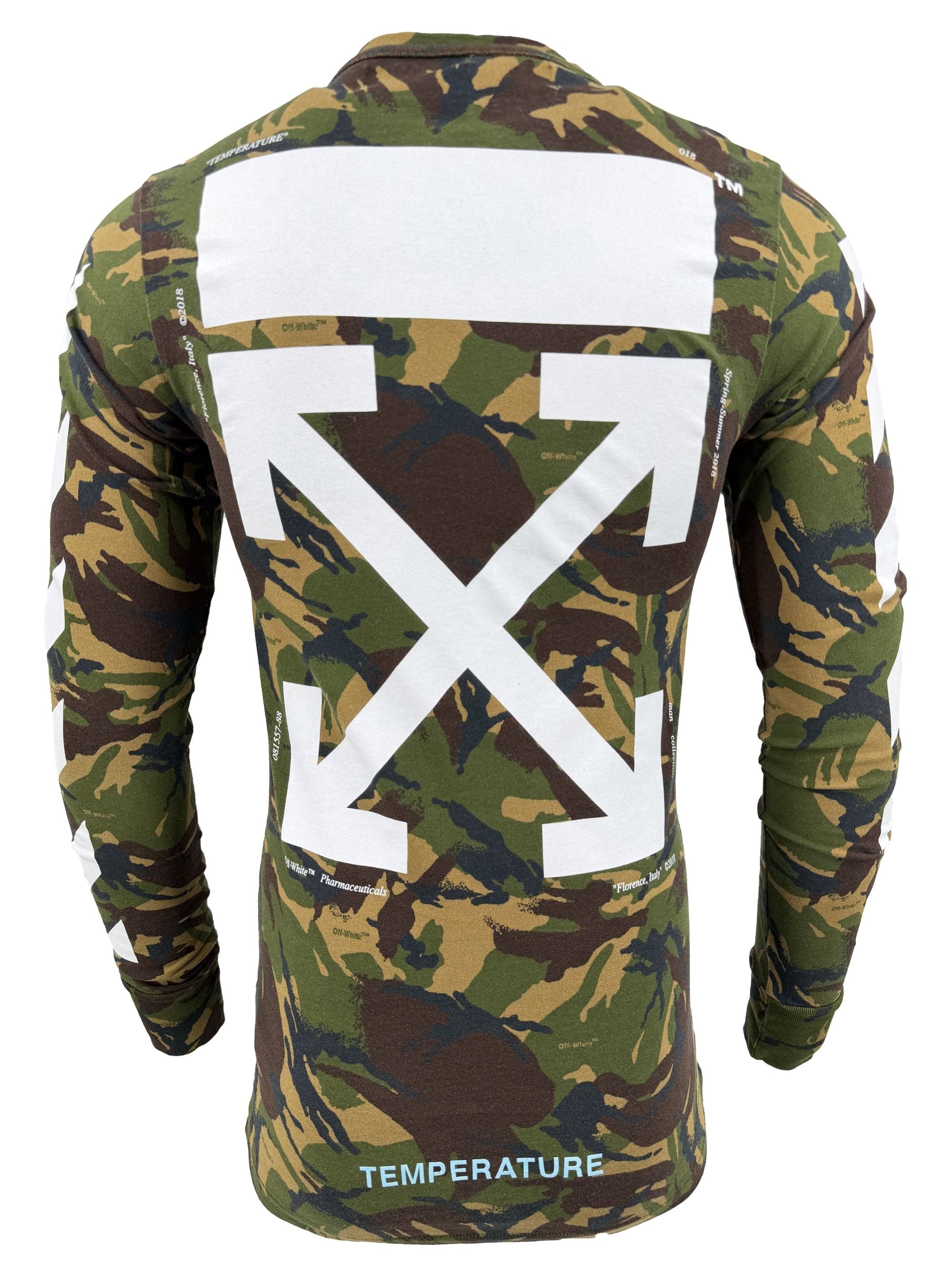 Off-White Camo Arrows Long Sleeve T-Shirt - Khaki Off-White