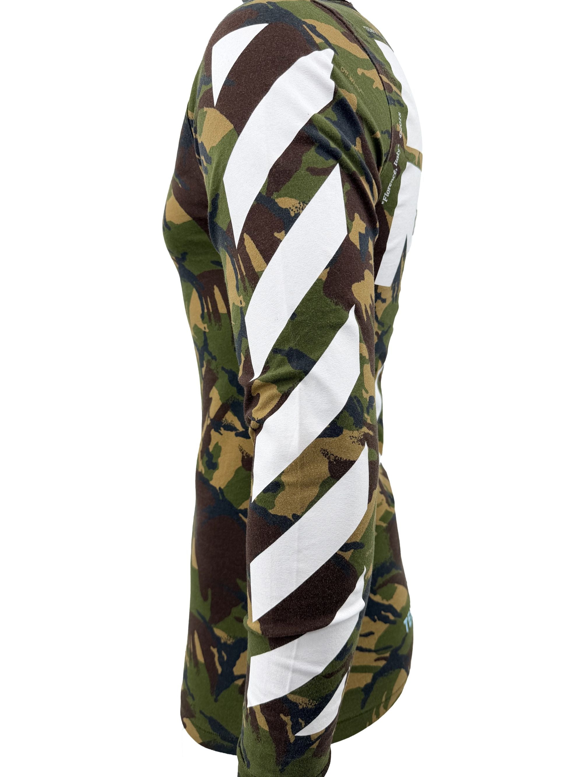 Off-White Camo Arrows Long Sleeve T-Shirt - Khaki Off-White