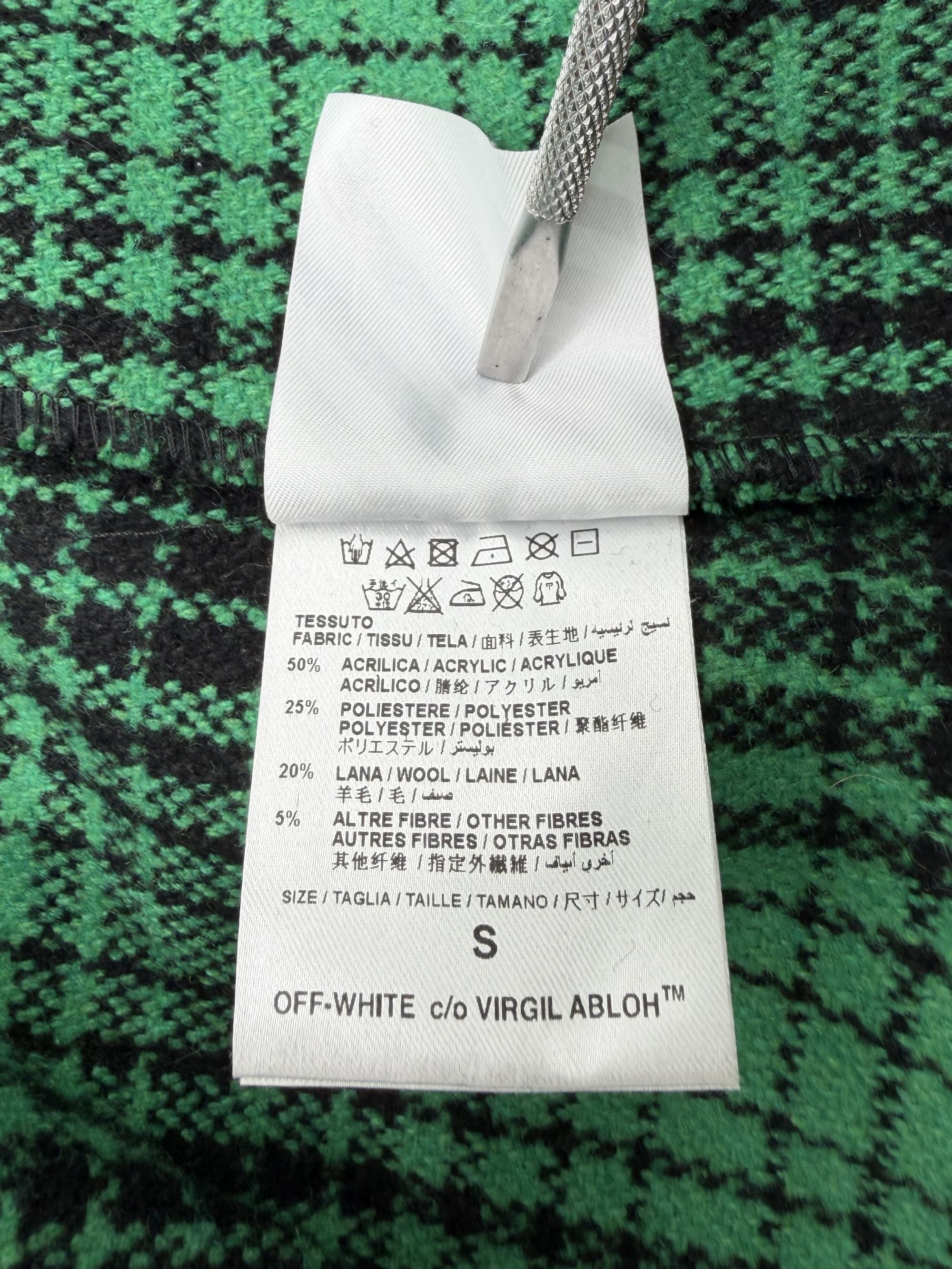 Off-White Check Print Overshirt - Green Off-White
