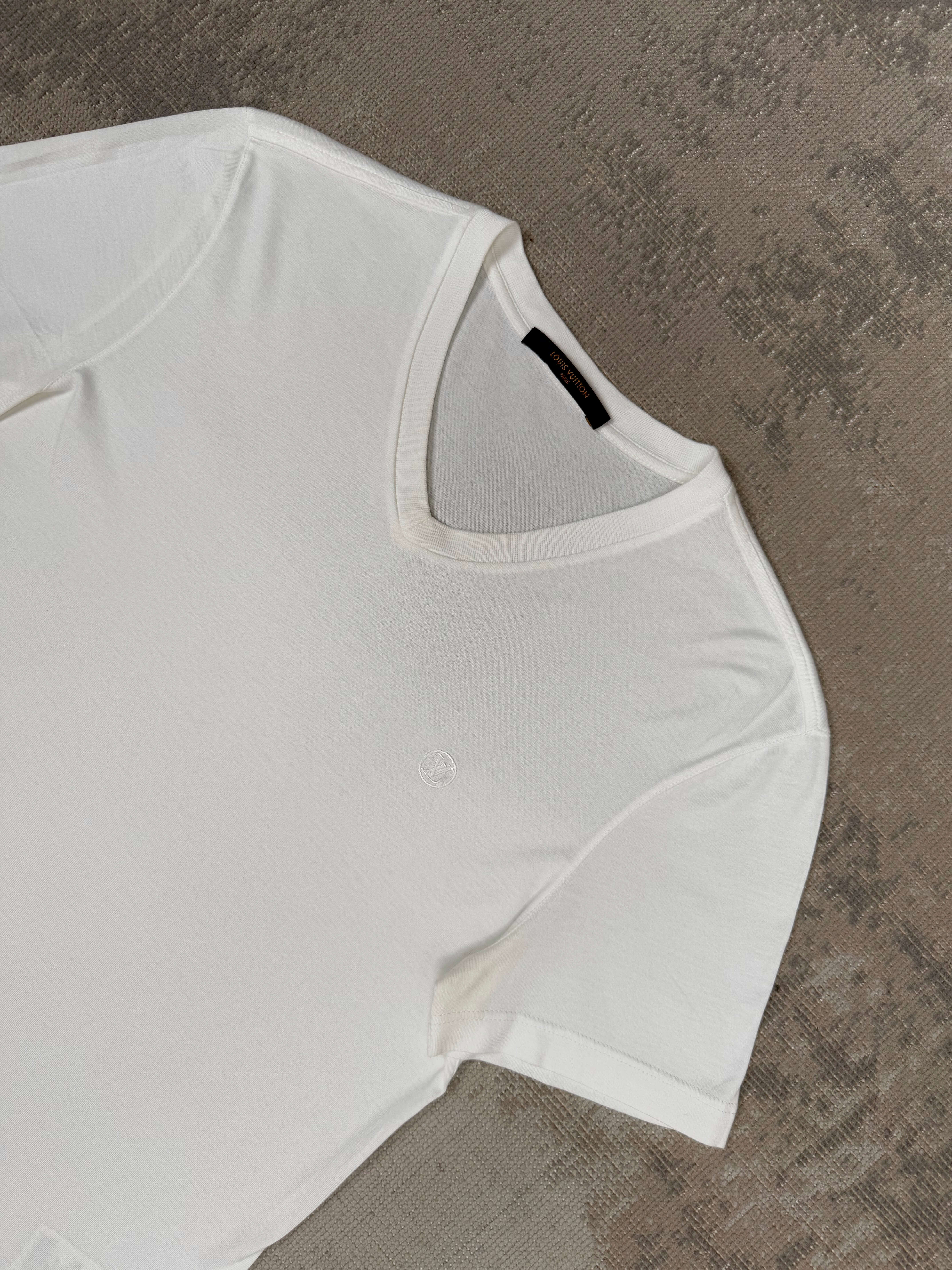 Louis Vuitton Mini Embroidered Logo T-Shirt - White Louis Vuitton