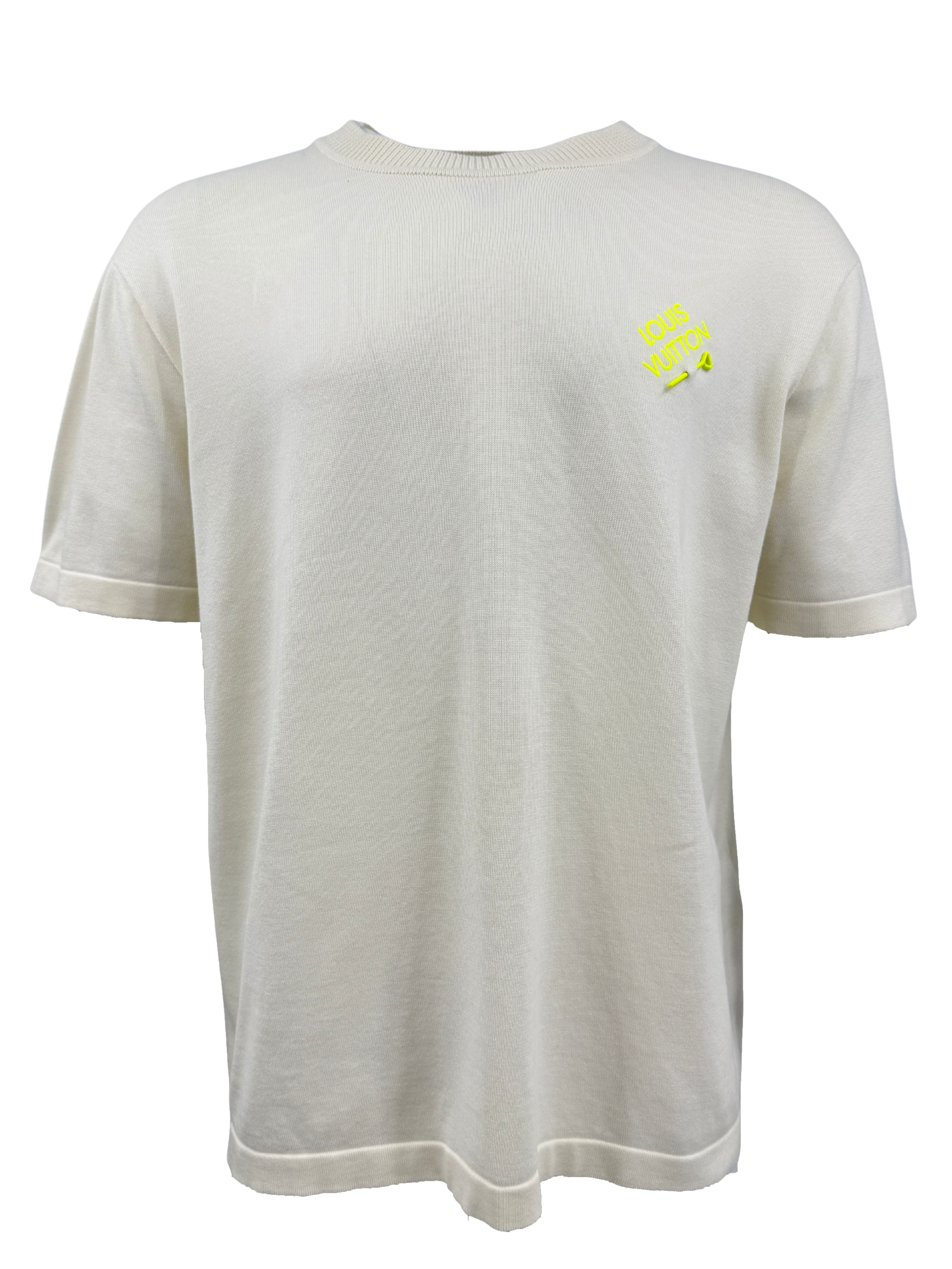 Louis Vuitton Signature Knit Crewneck T-Shirt - Cream Louis Vuitton