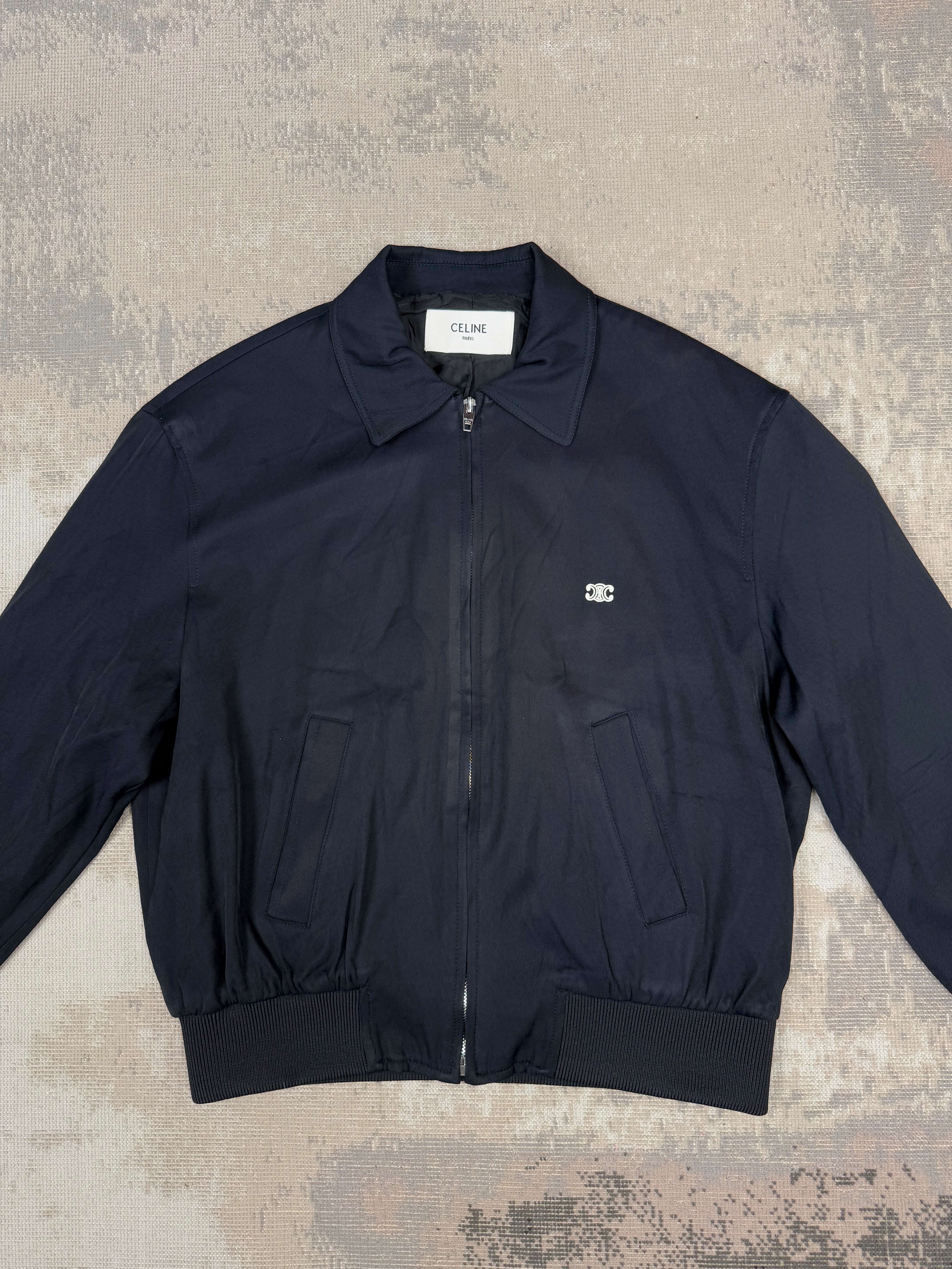 CELINE HOMME Logo-Embroidered Nylon-Twill Blouson Jacket Celine