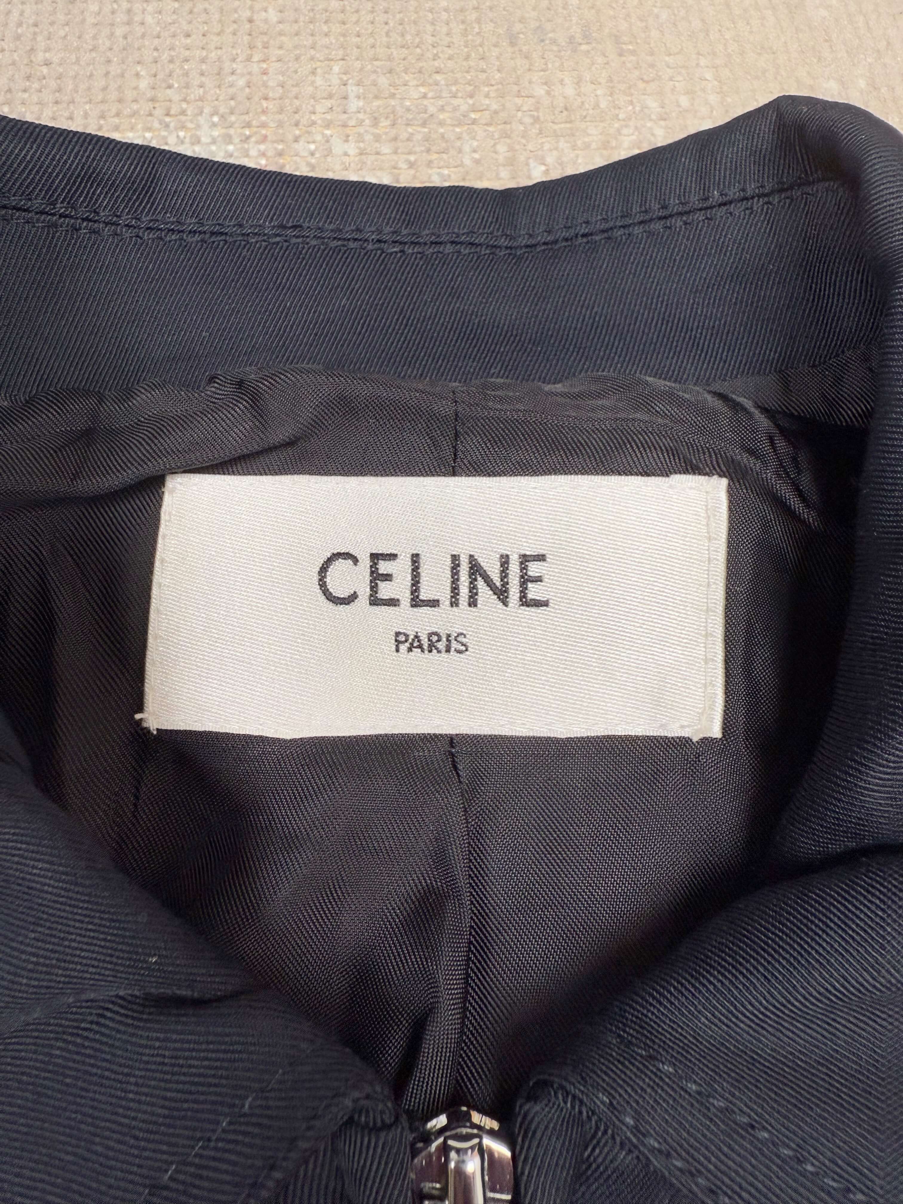 CELINE HOMME Logo-Embroidered Nylon-Twill Blouson Jacket Celine