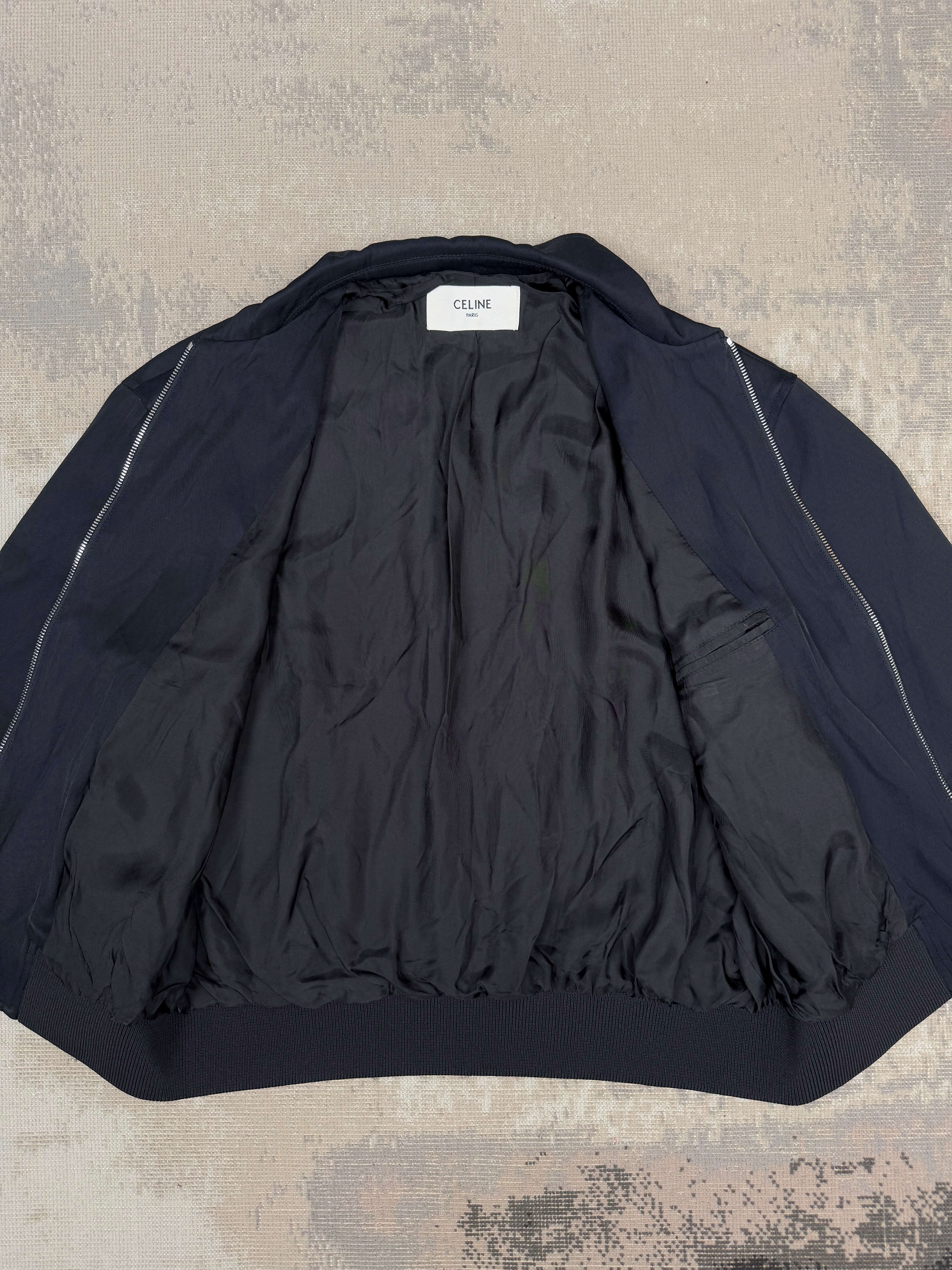 CELINE HOMME Logo-Embroidered Nylon-Twill Blouson Jacket Celine