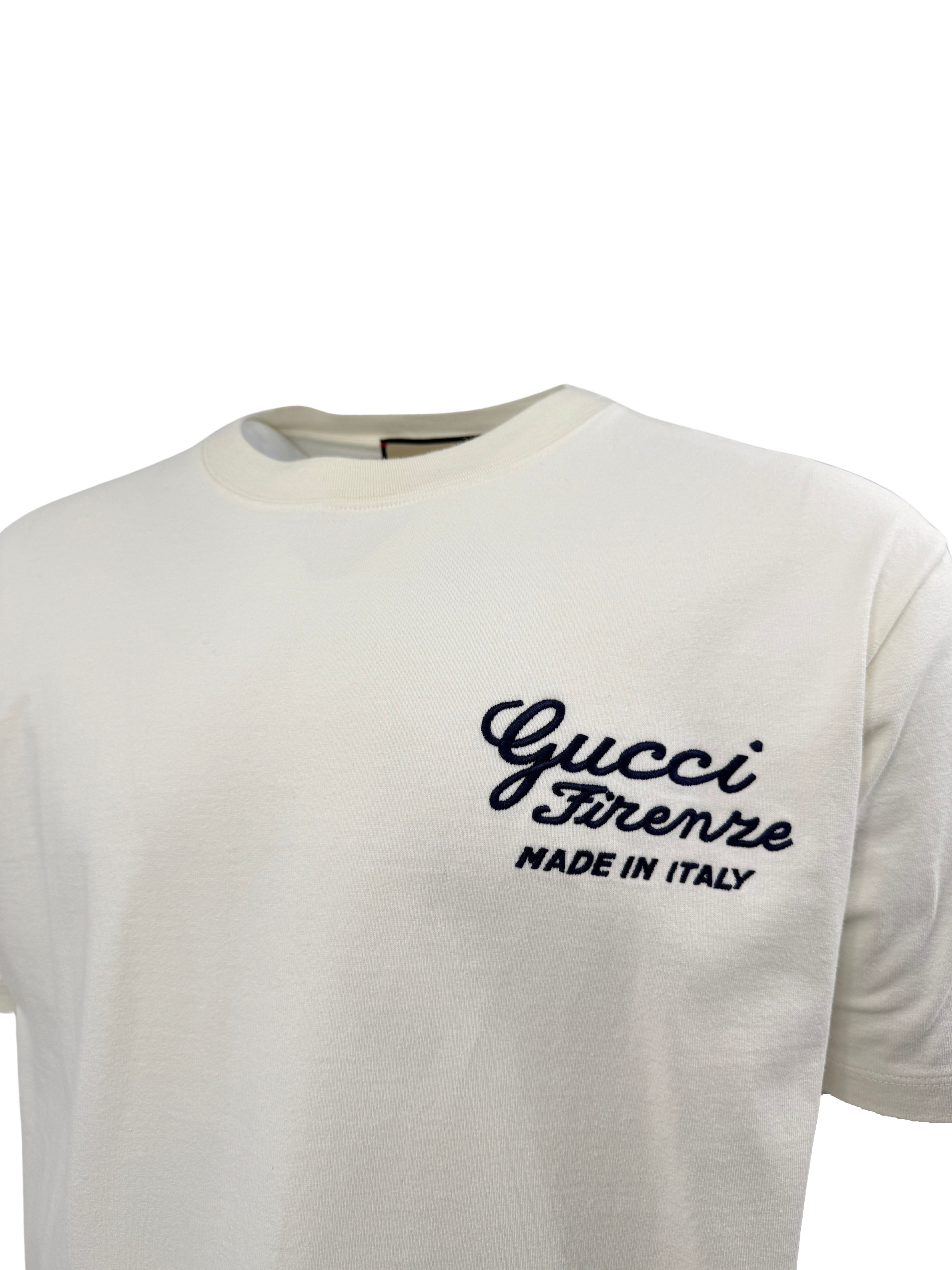 Gucci Embroidered T-Shirt - Cream Gucci