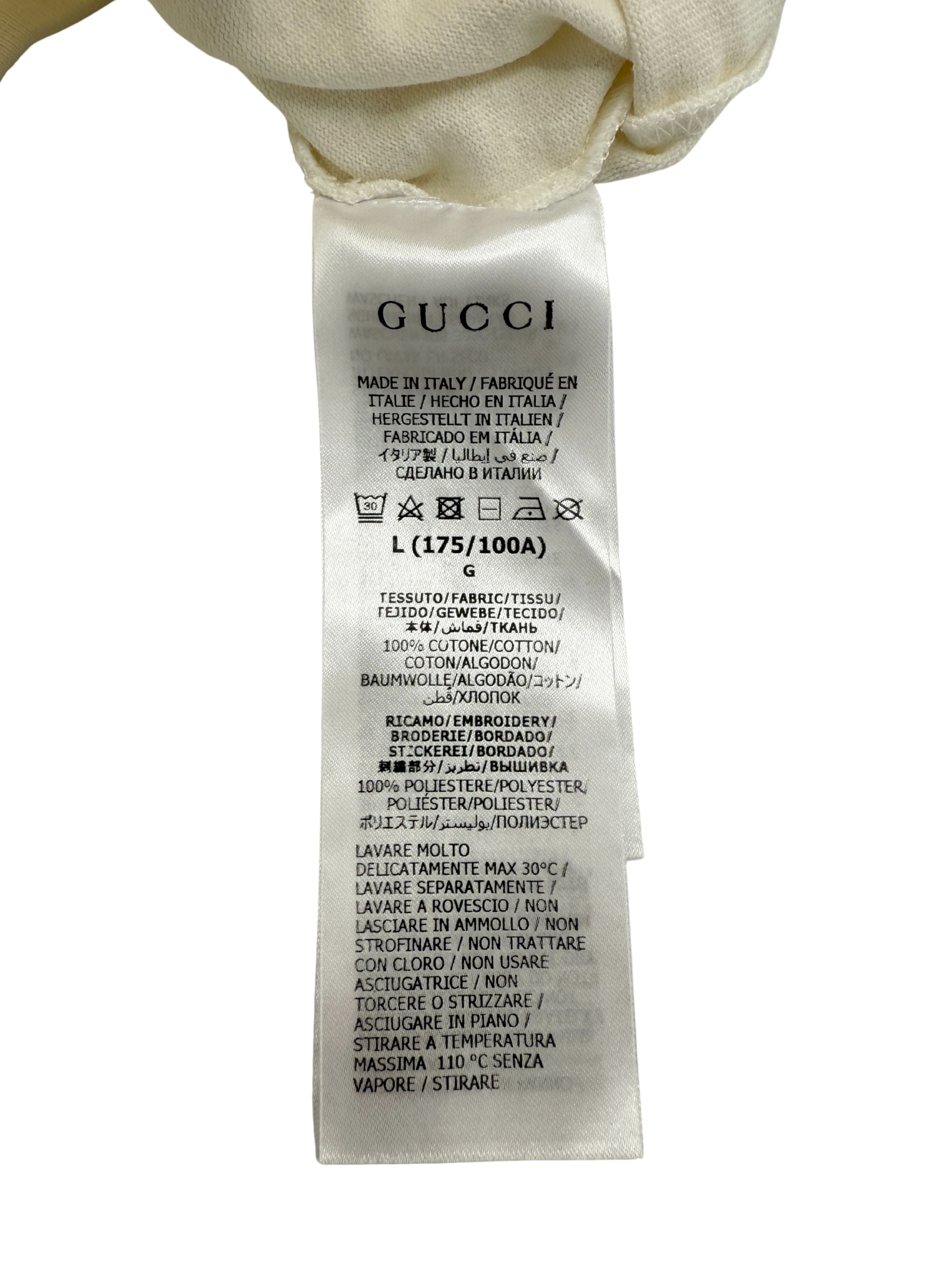 Gucci Embroidered T-Shirt - Cream Gucci