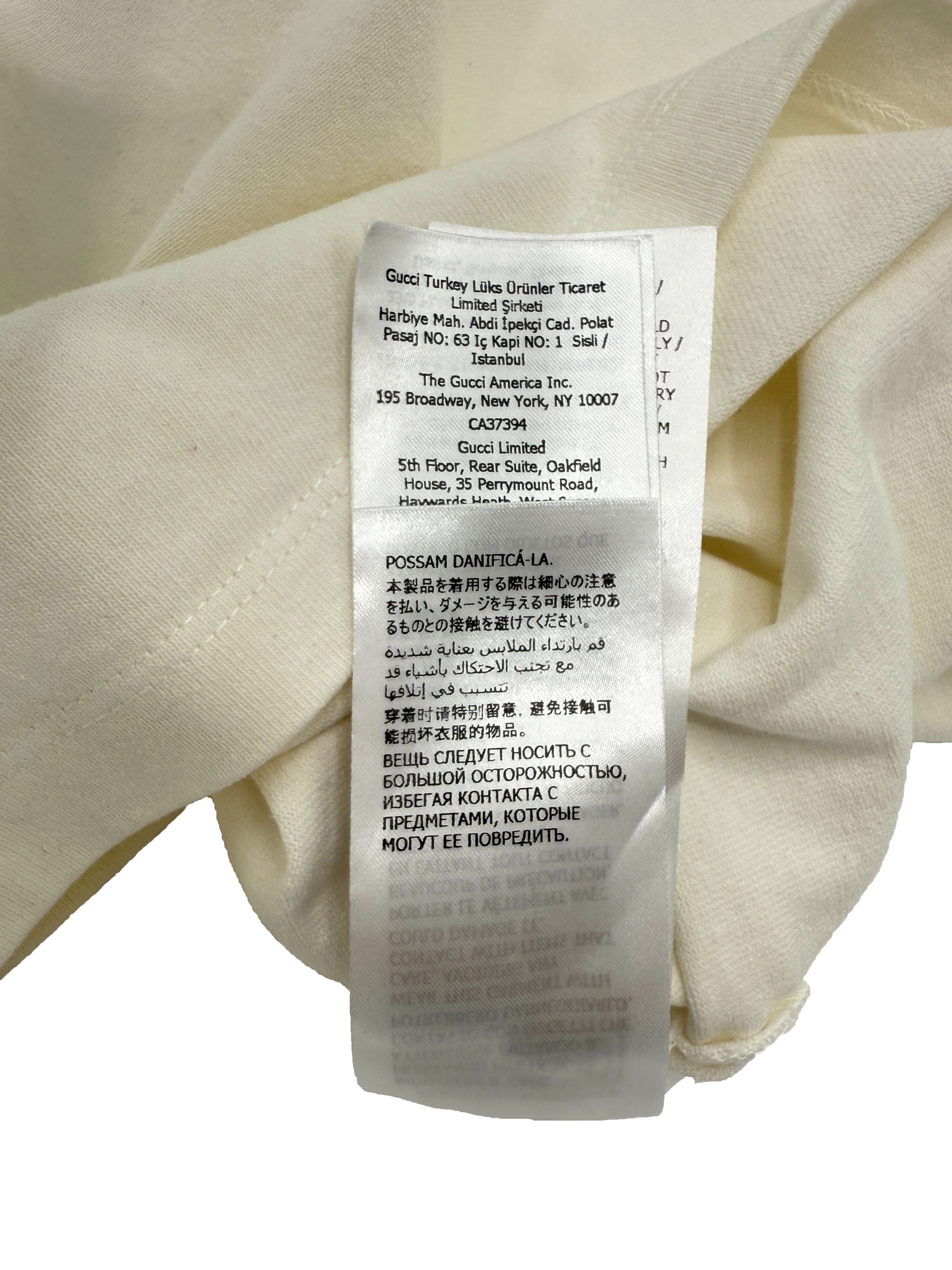 Gucci Embroidered T-Shirt - Cream Gucci