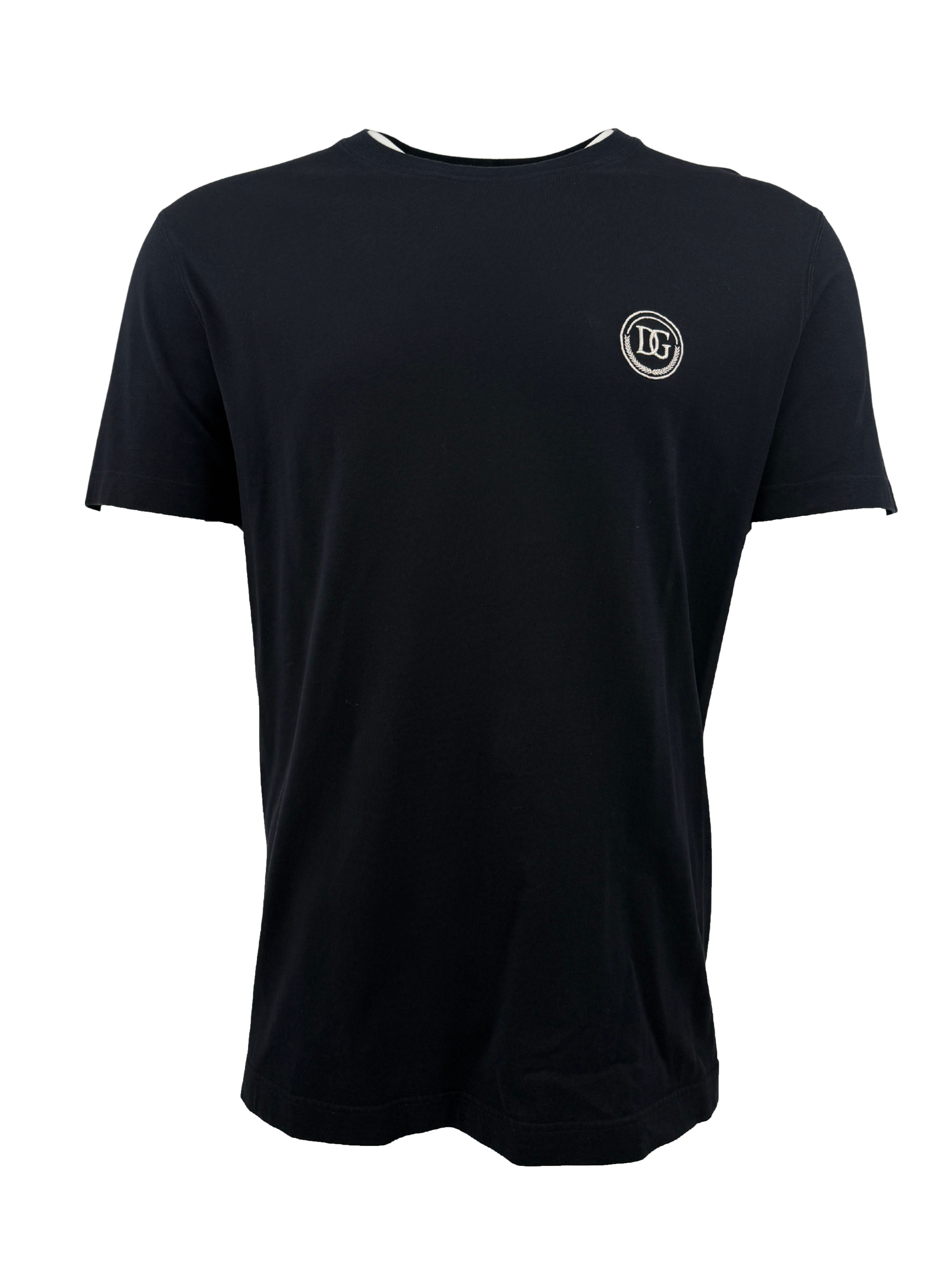 Dolce & Gabbana Embroidered Logo T-Shirt - Navy Dolce & Gabbana