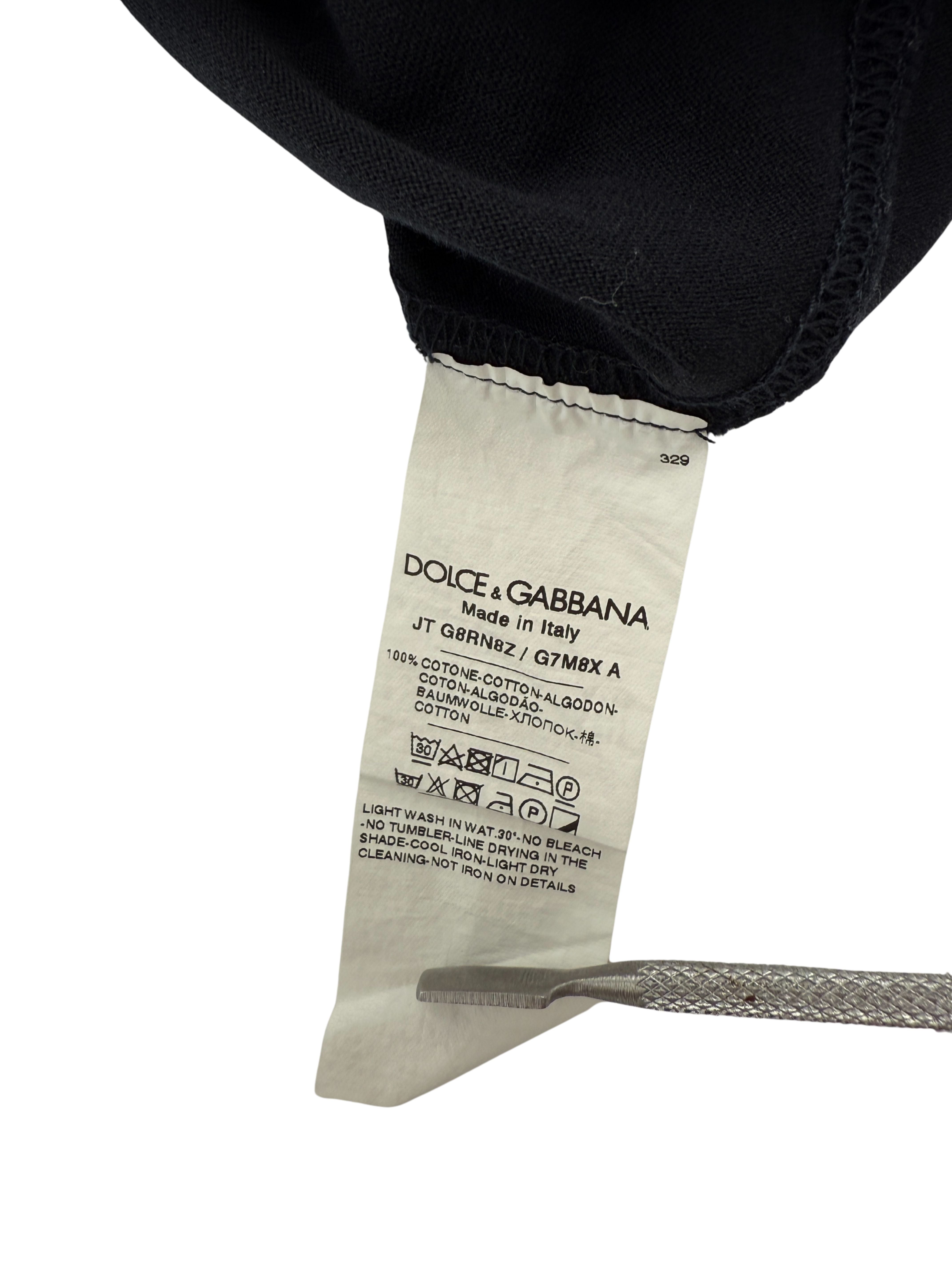 Dolce & Gabbana Embroidered Logo T-Shirt - Navy Dolce & Gabbana