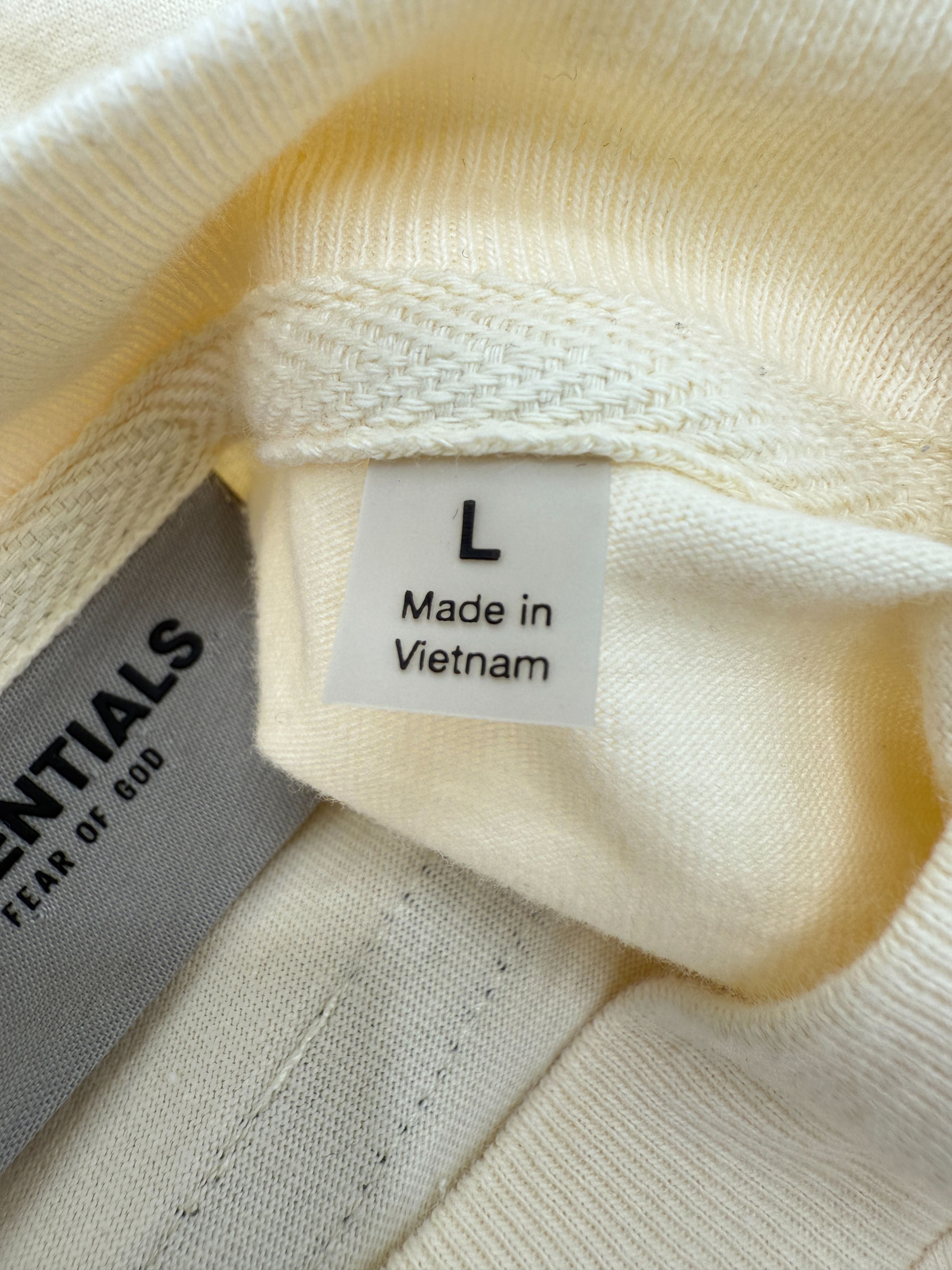 Essentials Fear of God Long Sleeve T-Shirt - Cream Essentials