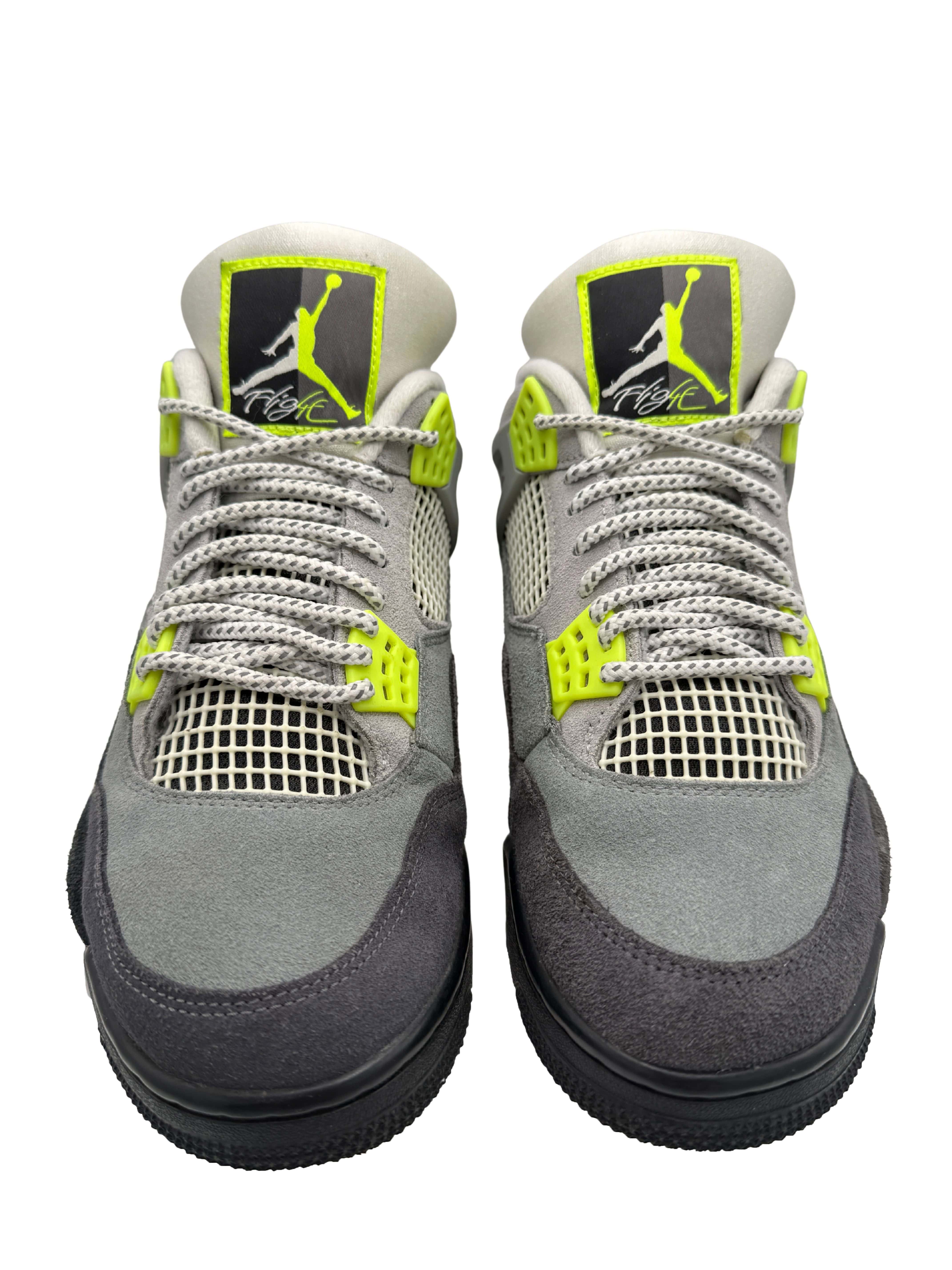 Nike Air Jordan 4 Neon 95 Trainer - Grey Nike