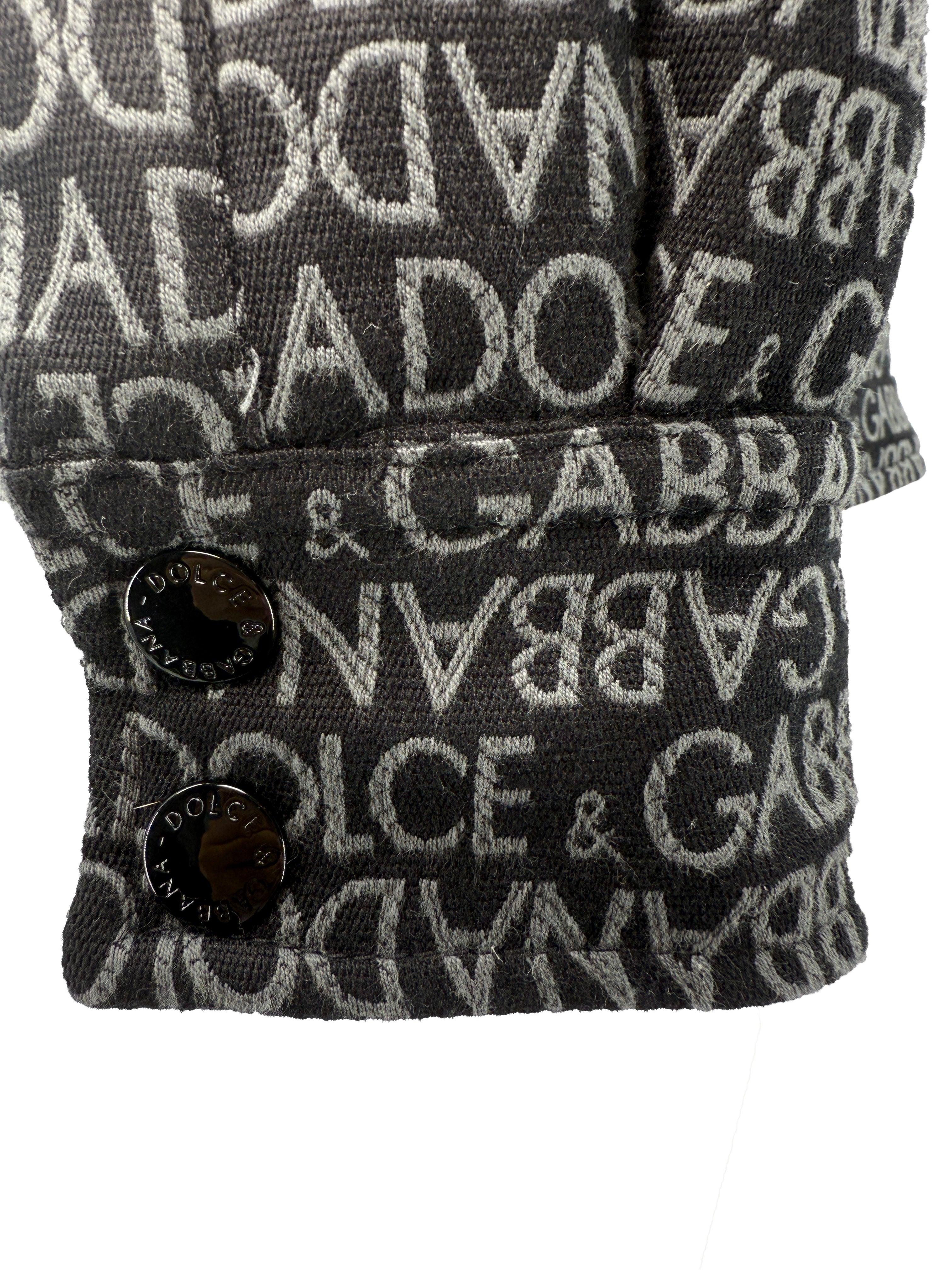 Dolce & Gabbana Monogram Logo Padded Overshirt - Black Dolce & Gabbana
