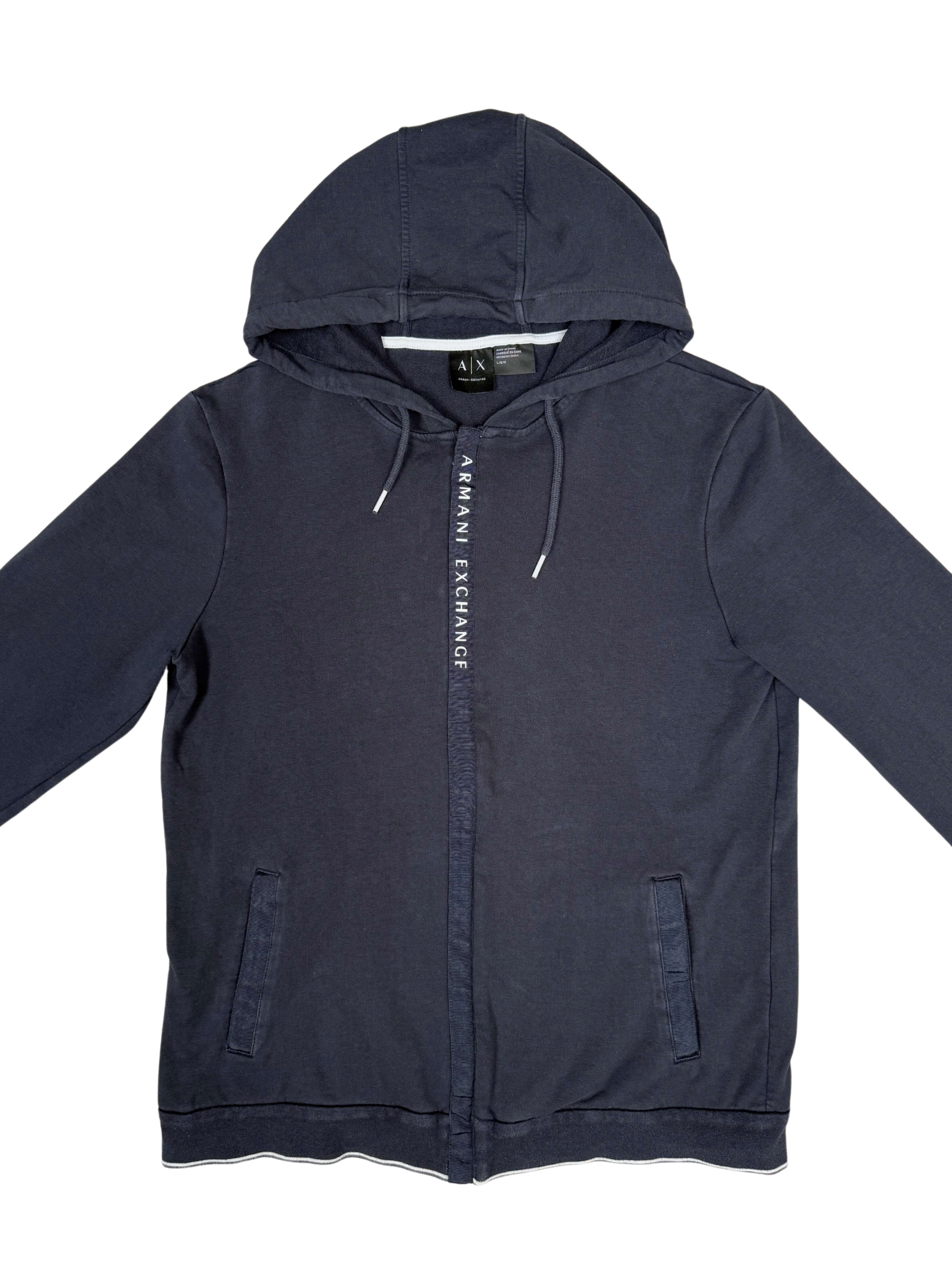 Armani Exchange Zip-Up Hoodie - Navy