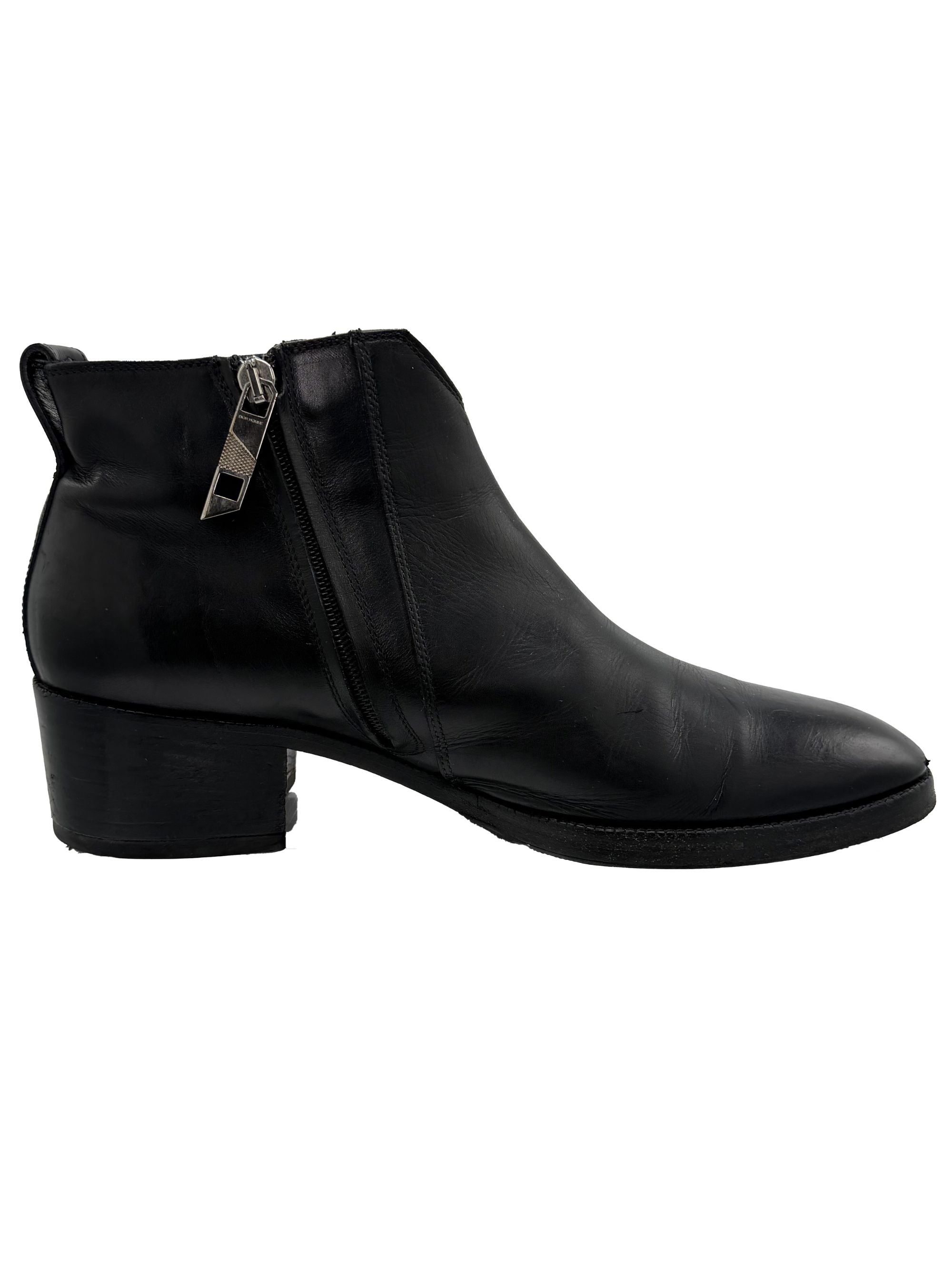 Dior Leather Ankle Boot - Black Dior