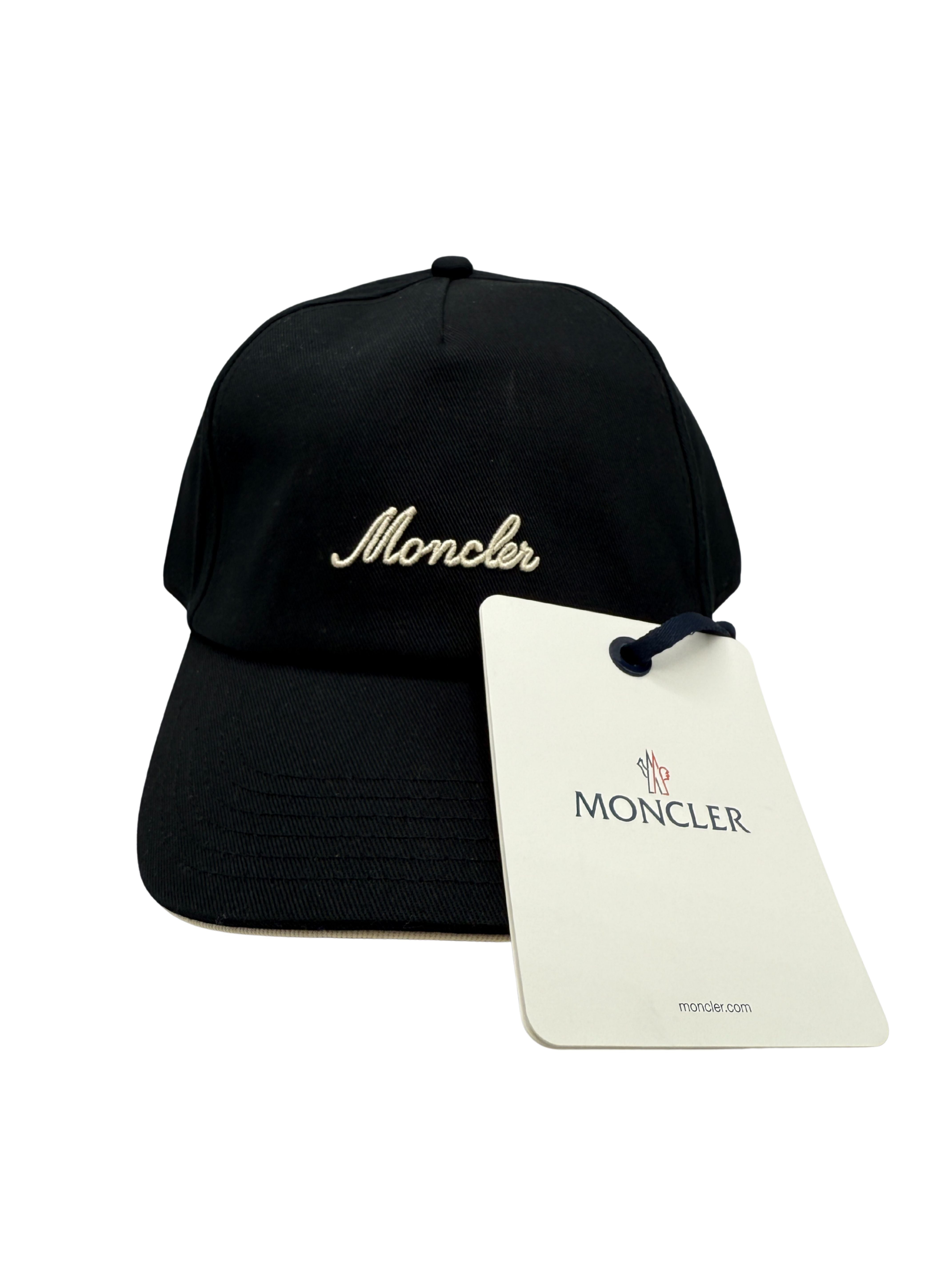 Moncler Logo Embroidered Cap - Black (Unused)