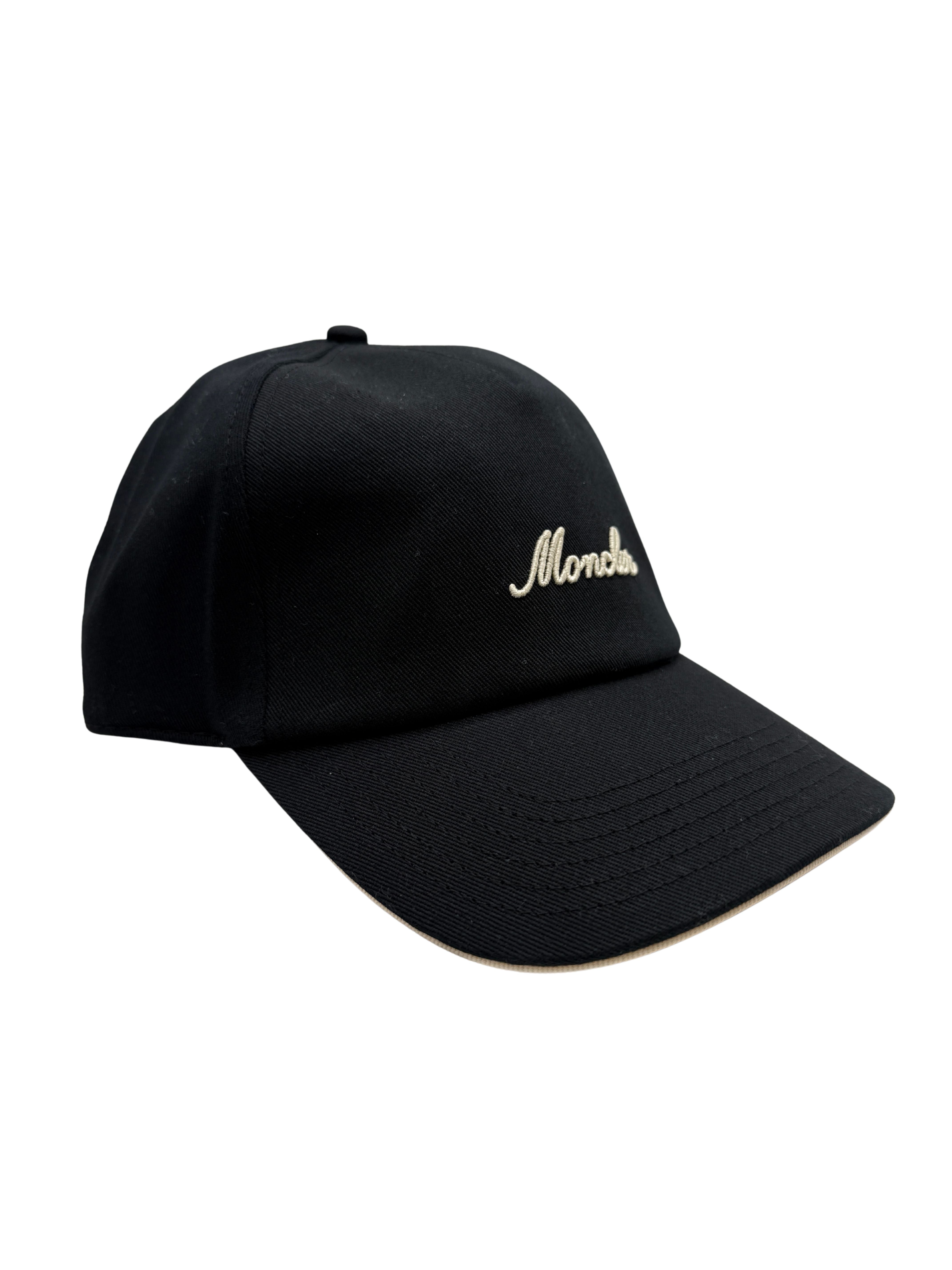 Moncler Logo Embroidered Cap - Black (Unused)