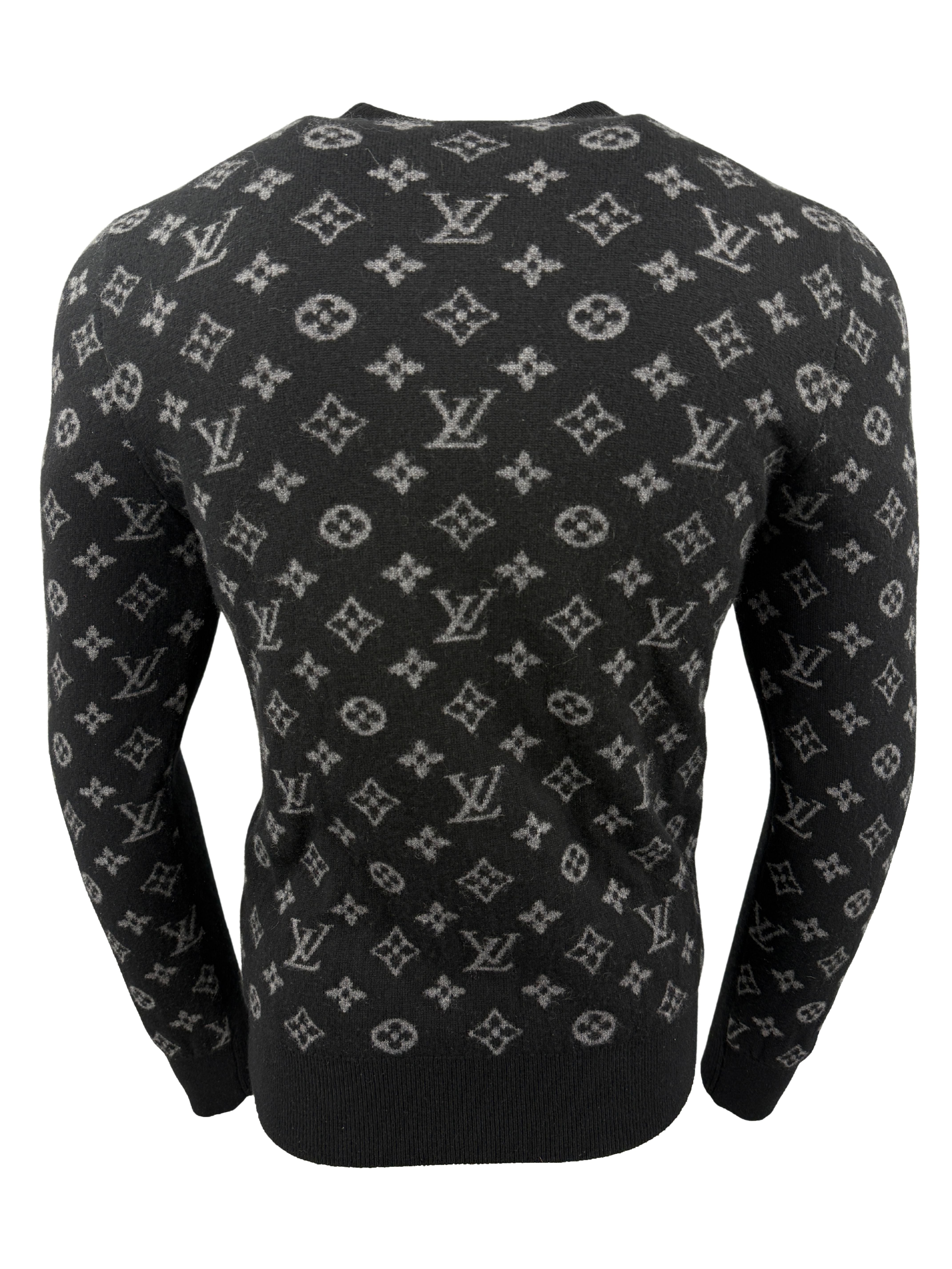 Louis Vuitton Half Monogram Cashmere Jumper - Black