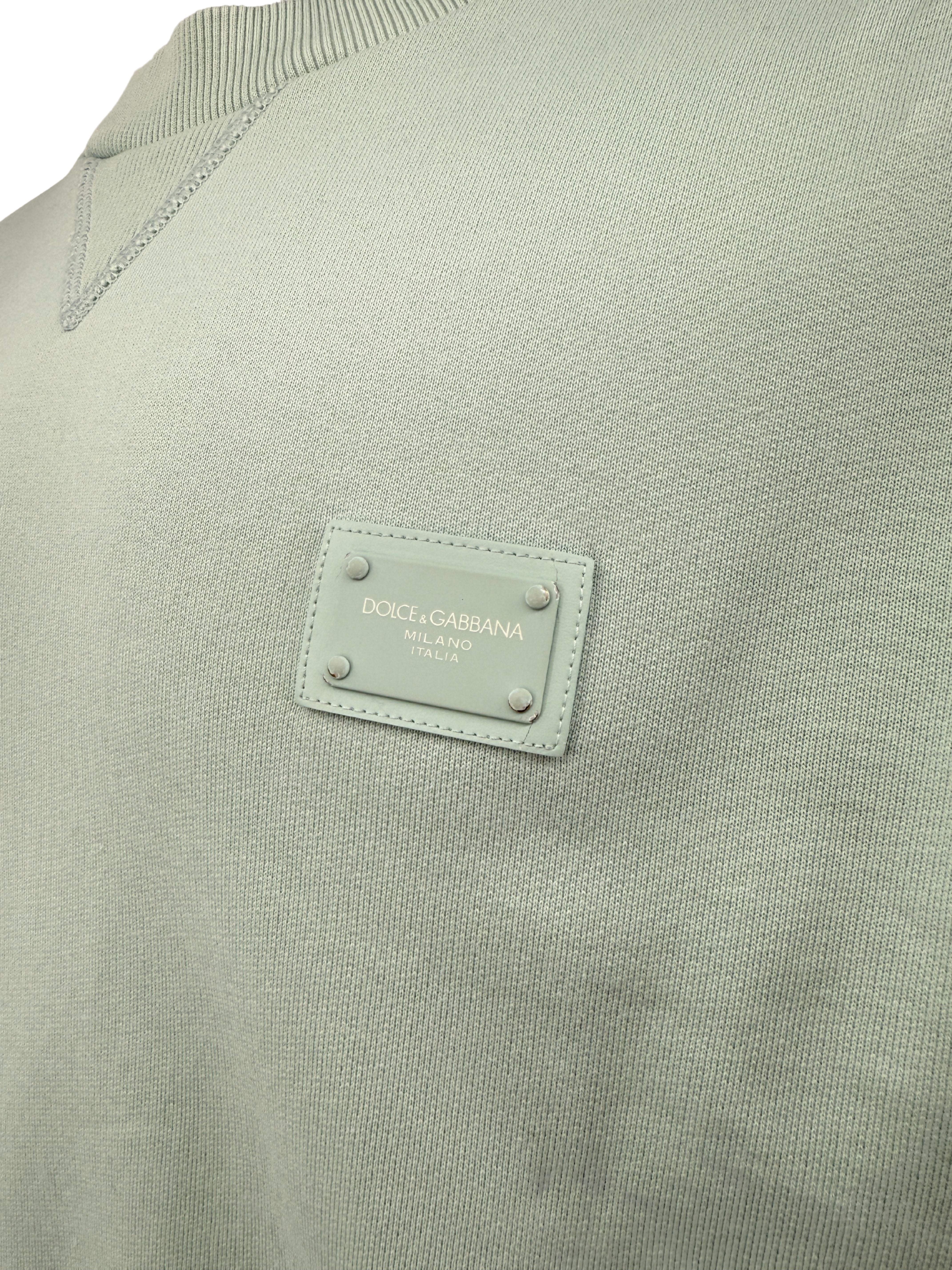 Dolce & Gabbana Logo Badge Sweatshirt - Turquoise Dolce & Gabbana