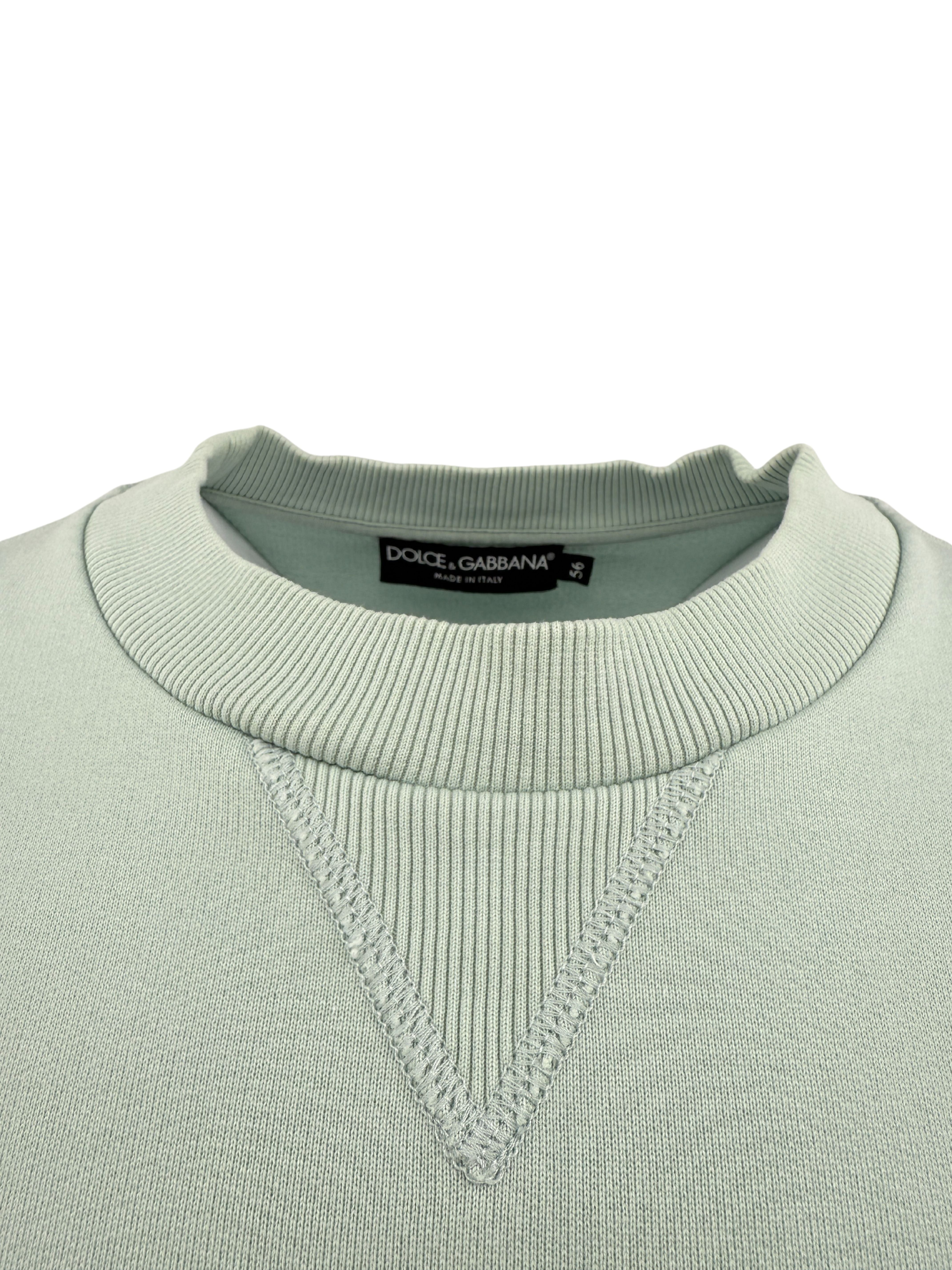 Dolce & Gabbana Logo Badge Sweatshirt - Turquoise Dolce & Gabbana