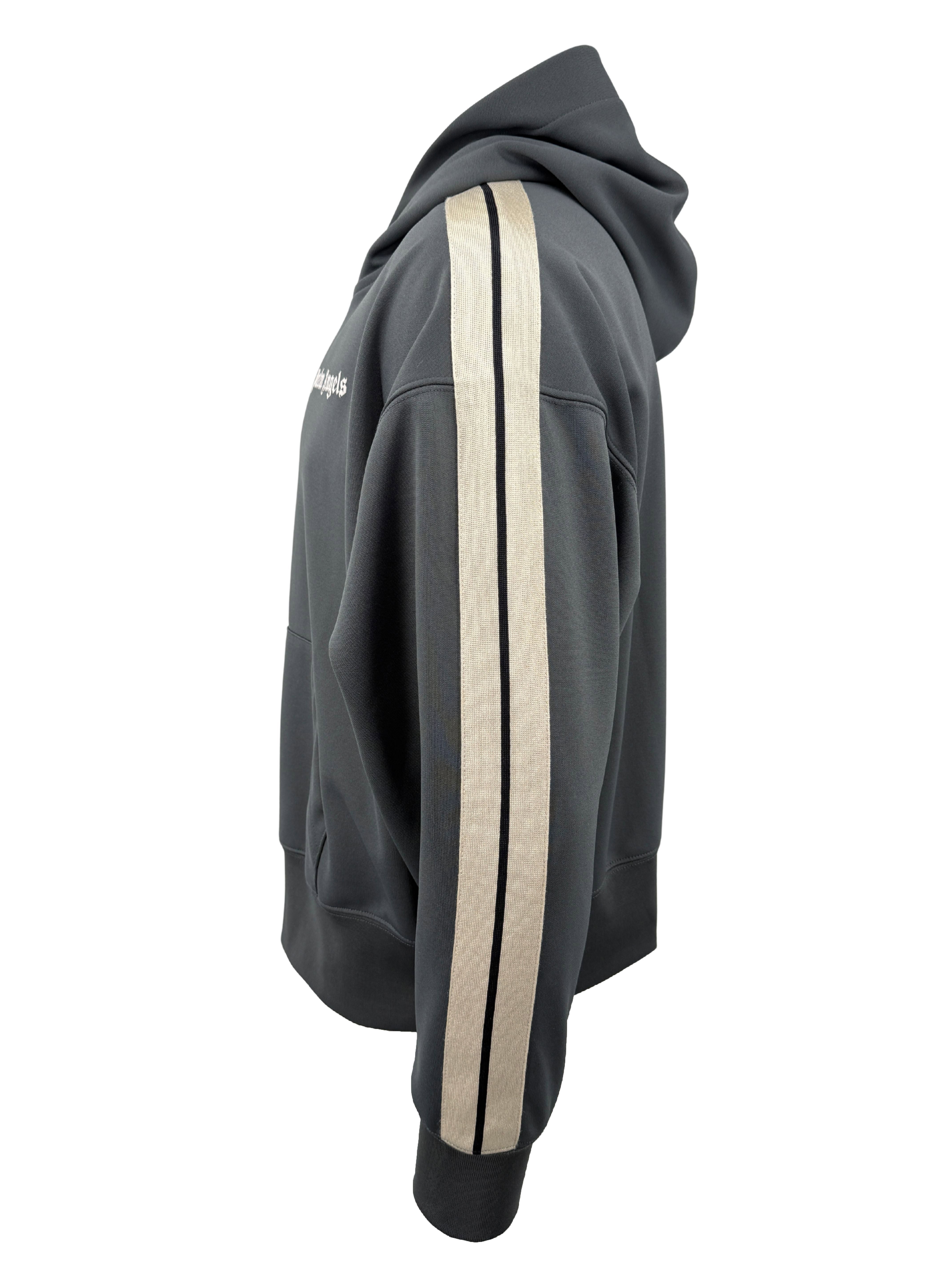 Palm Angels Side Stripe Logo Hoodie - Grey