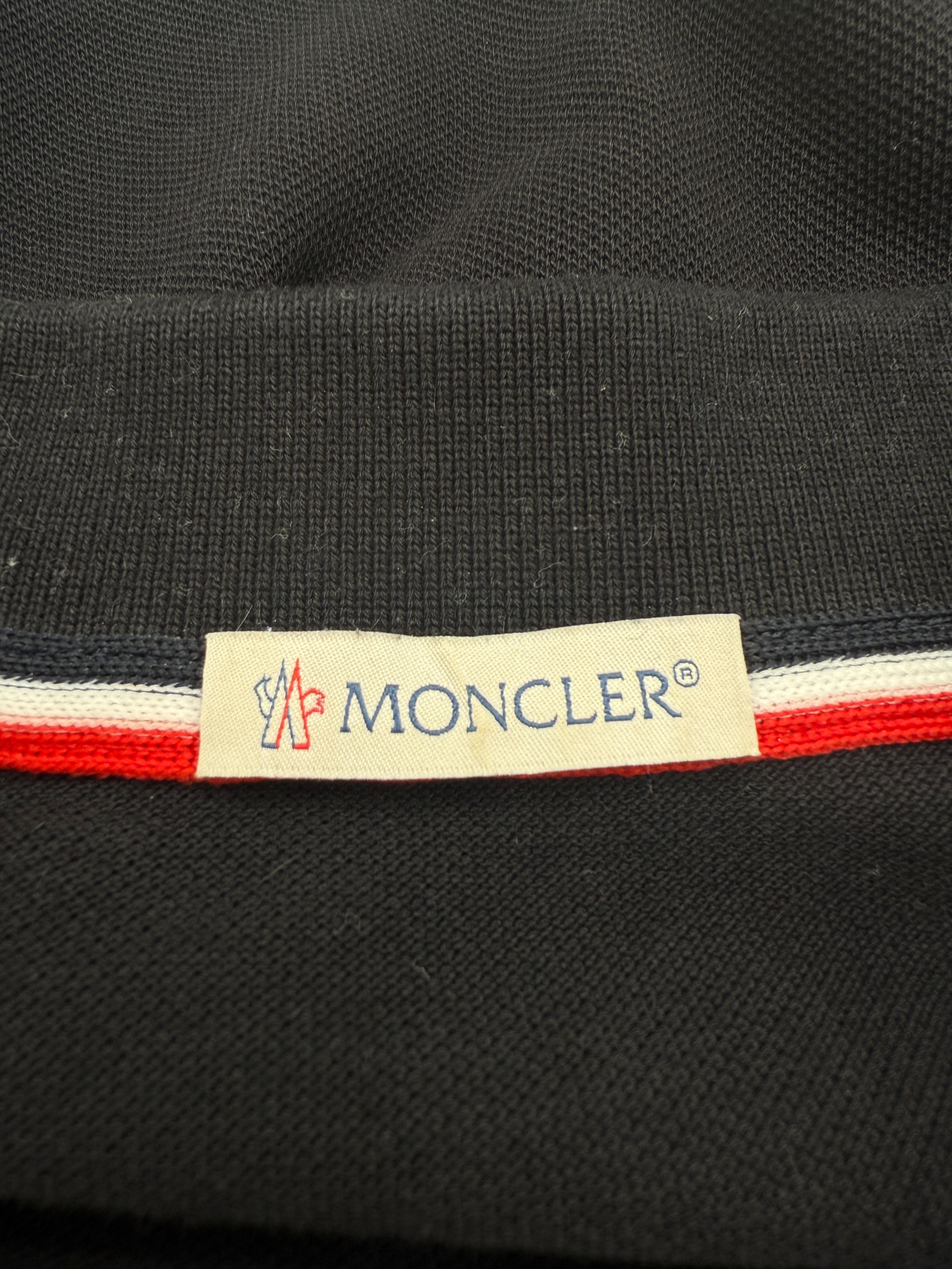 Moncler Tricolour Badge Polo - Black Moncler
