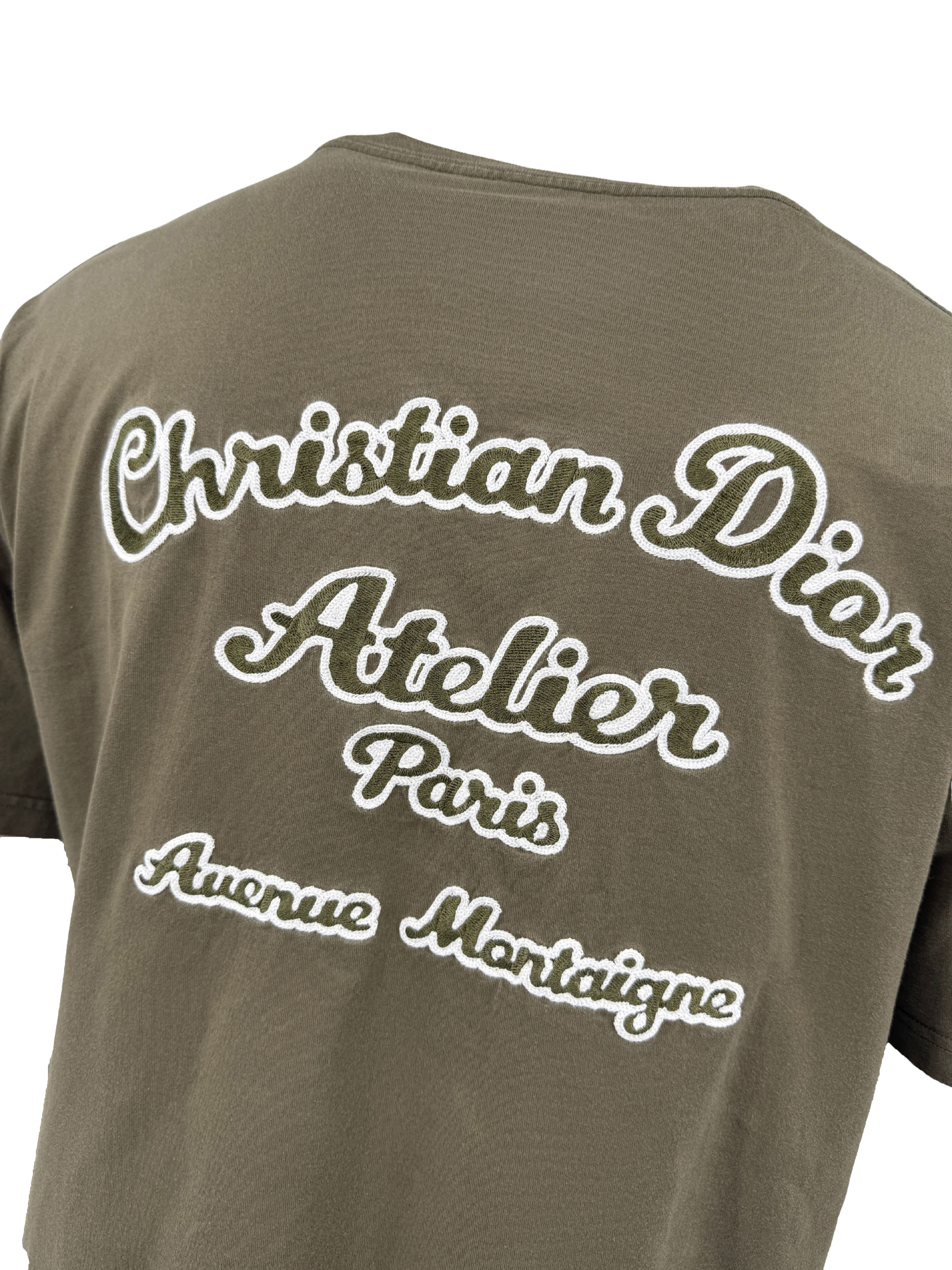 Dior 'Christian Dior Atelier' Embroidered T-Shirt - Khaki Dior