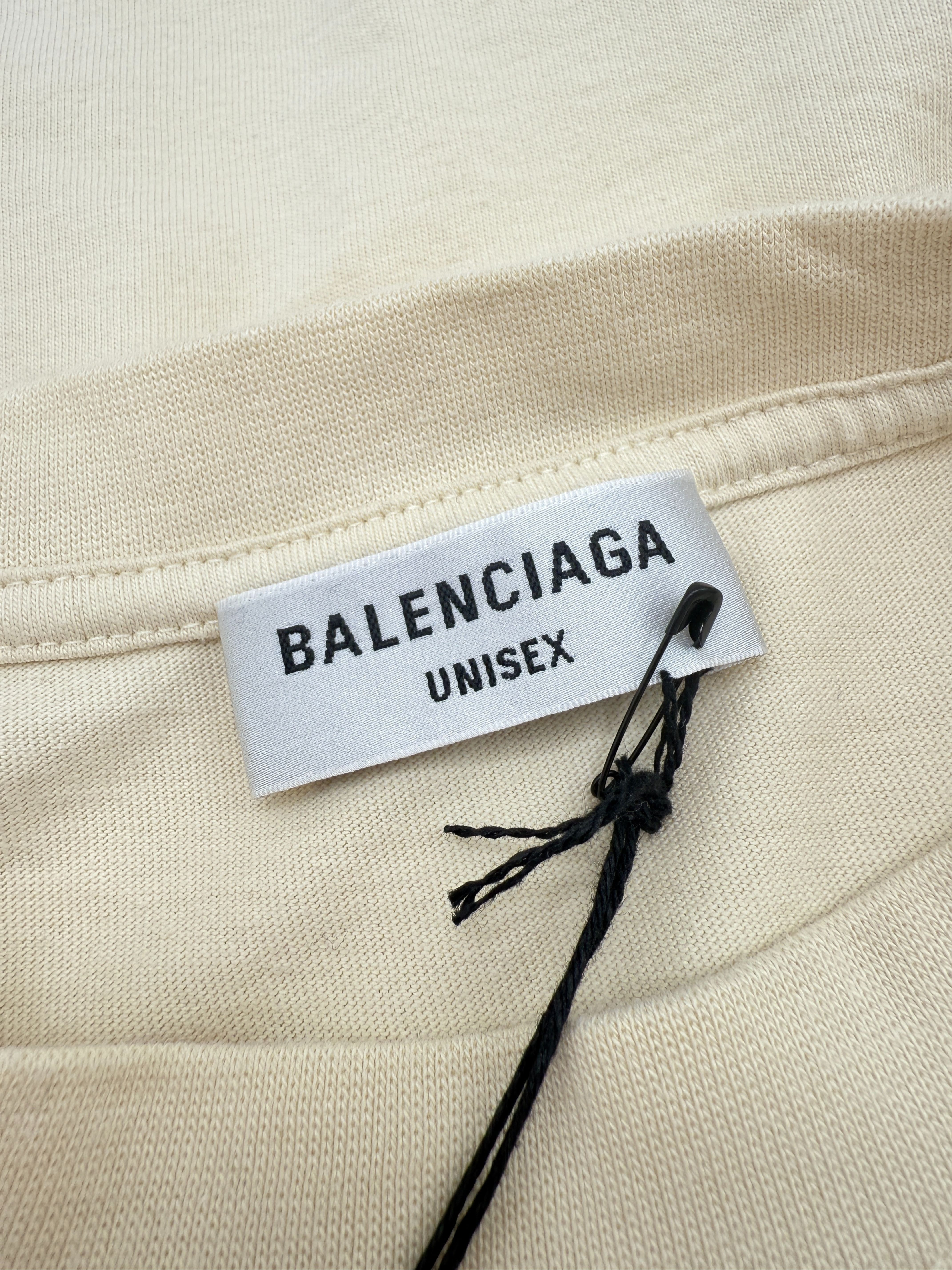Balenciaga BB Paris Icon T-Shirt - Cream Balenciaga