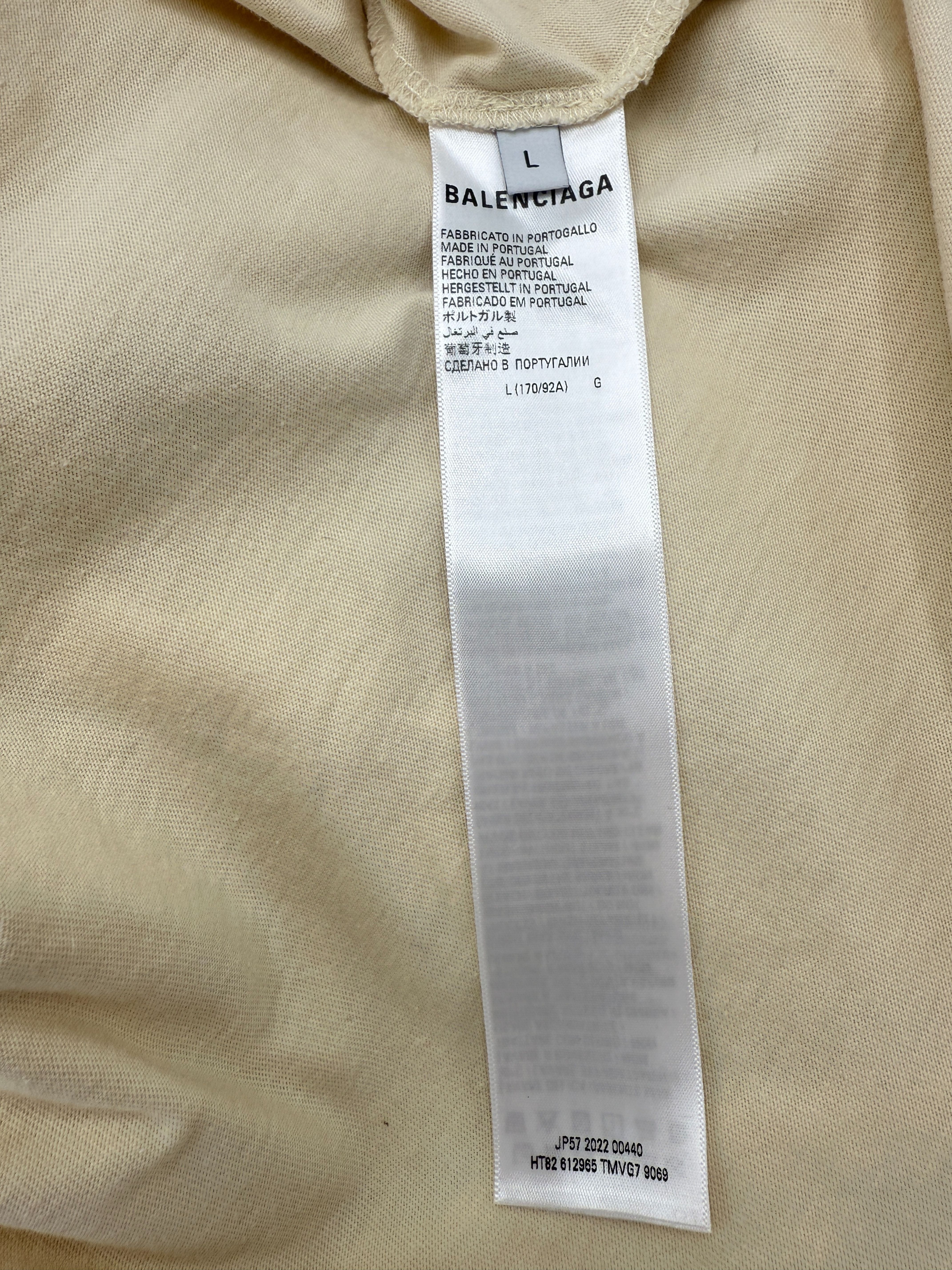 Balenciaga BB Paris Icon T-Shirt - Cream Balenciaga
