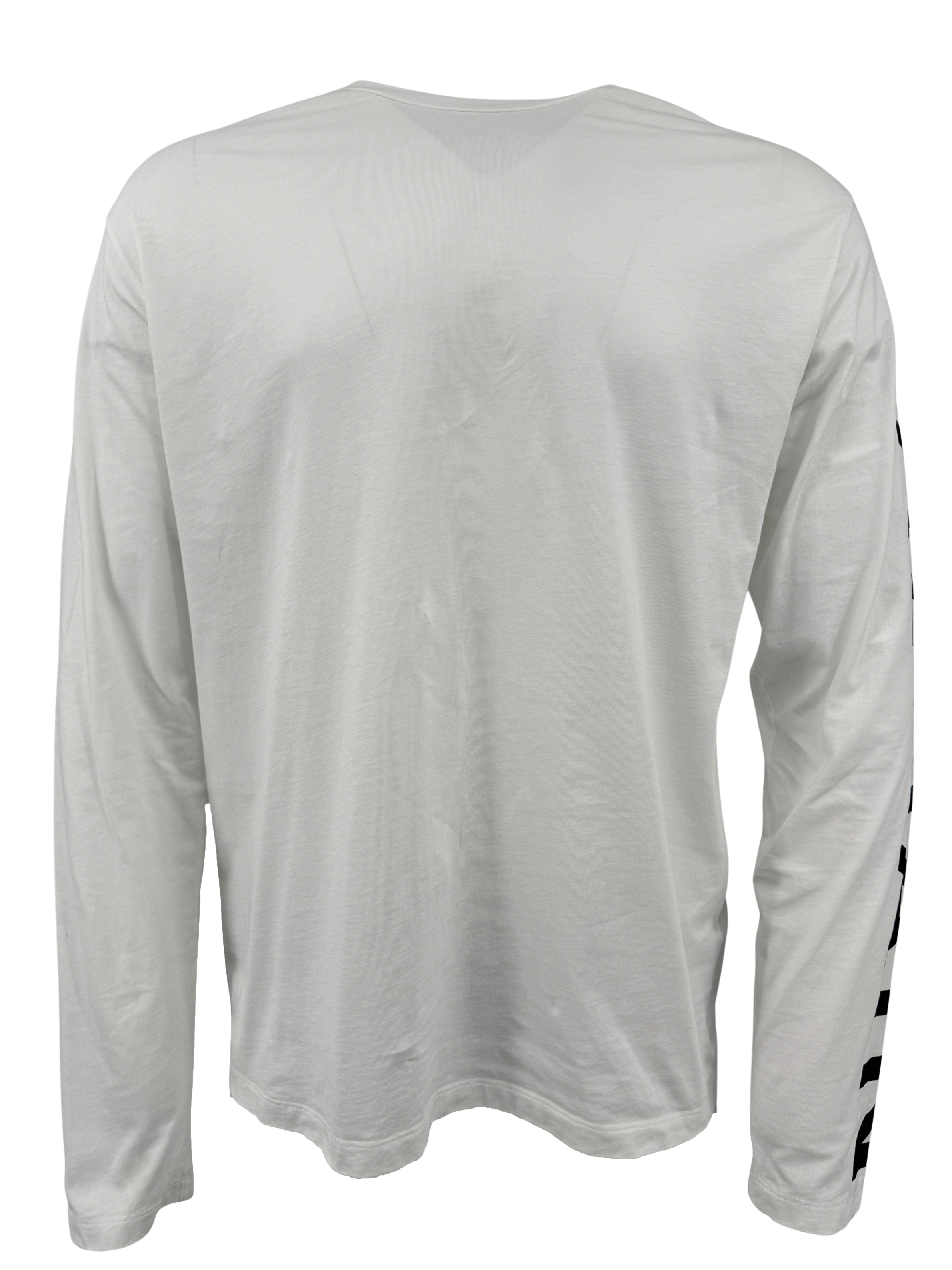 Balmain Arm Logo Long Sleeve T-Shirt - White Balmain