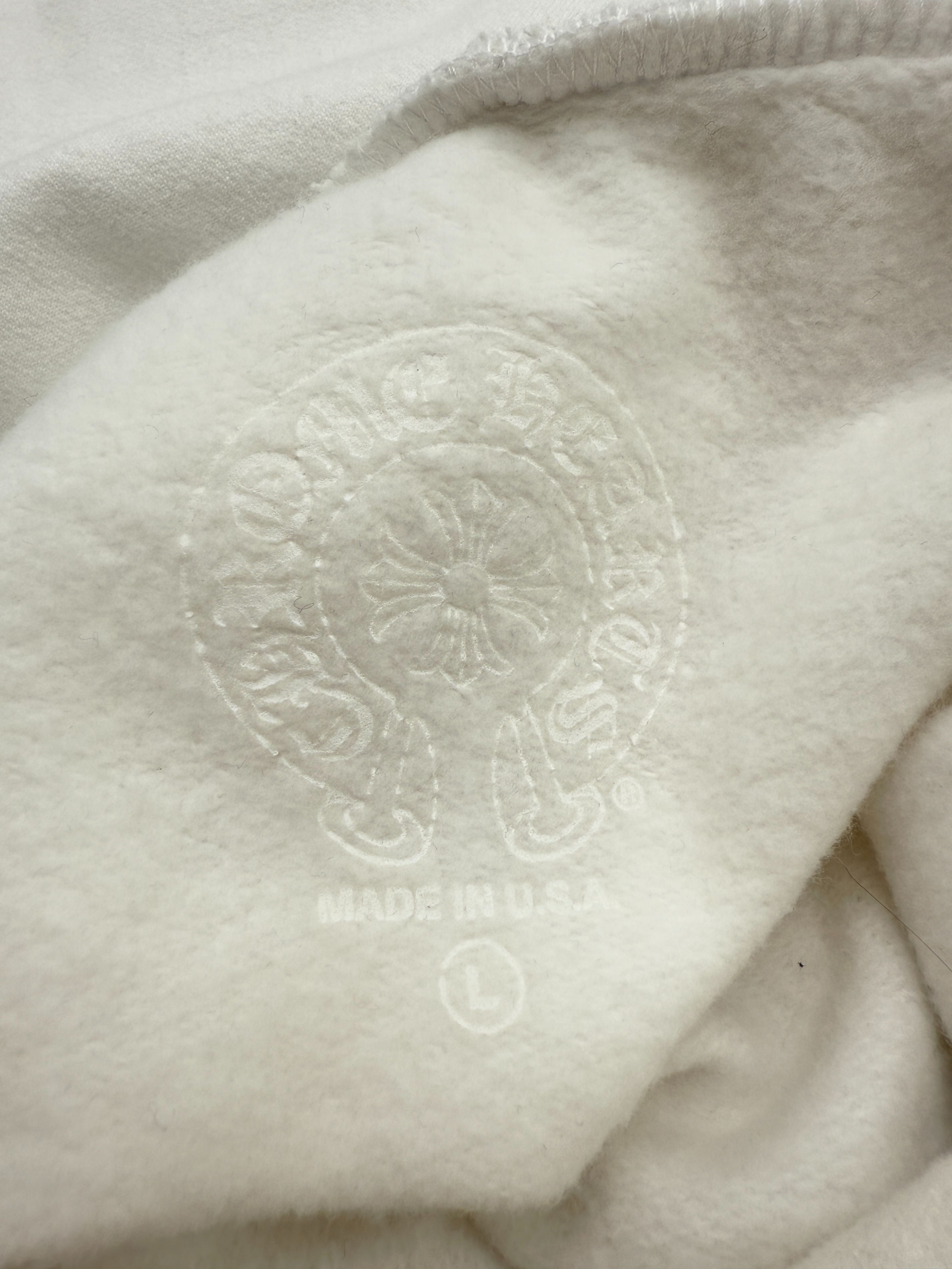 Chrome Hearts Vertical Logo Hoodie - White