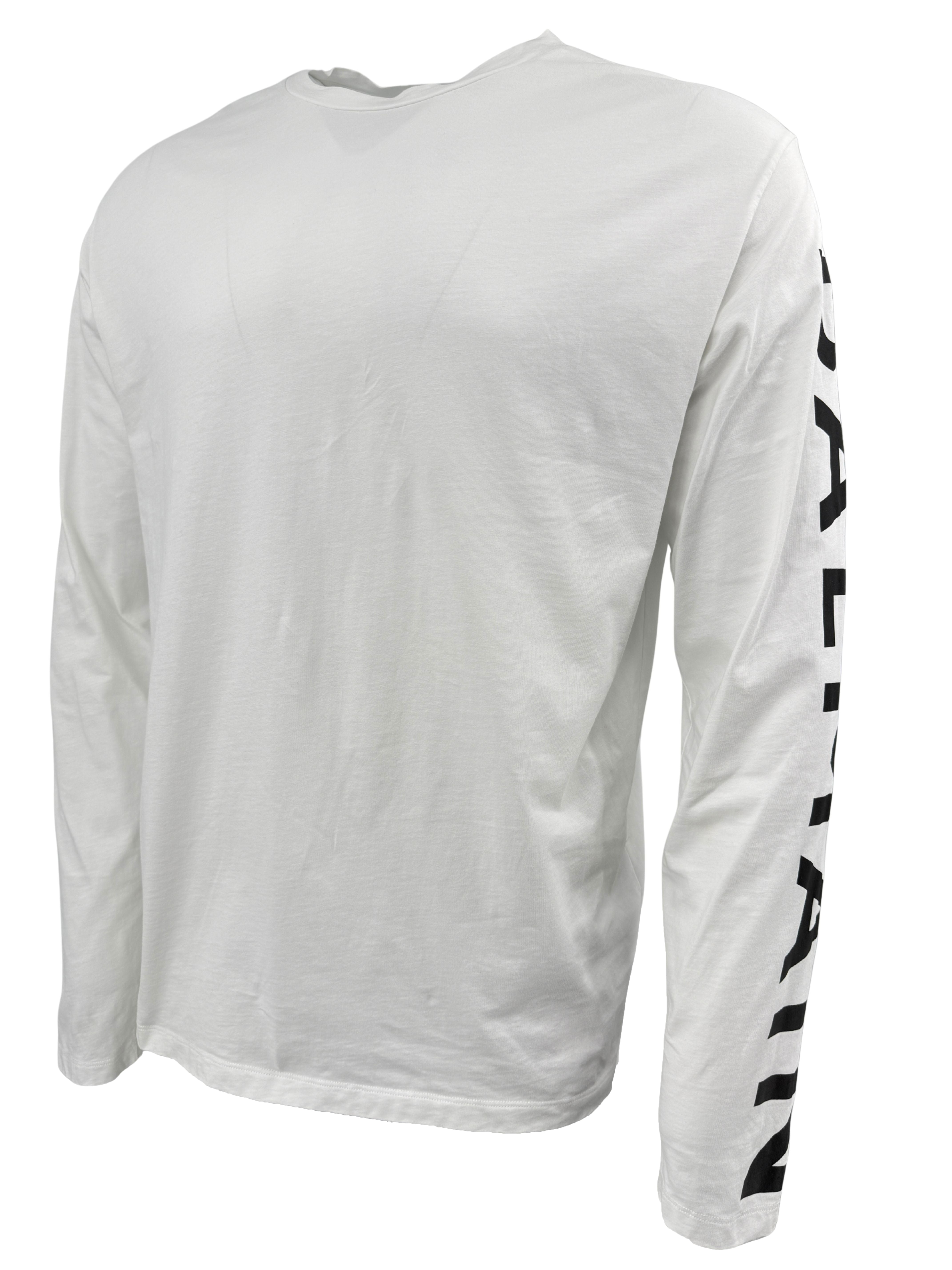 Balmain Arm Logo Long Sleeve T-Shirt - White Balmain