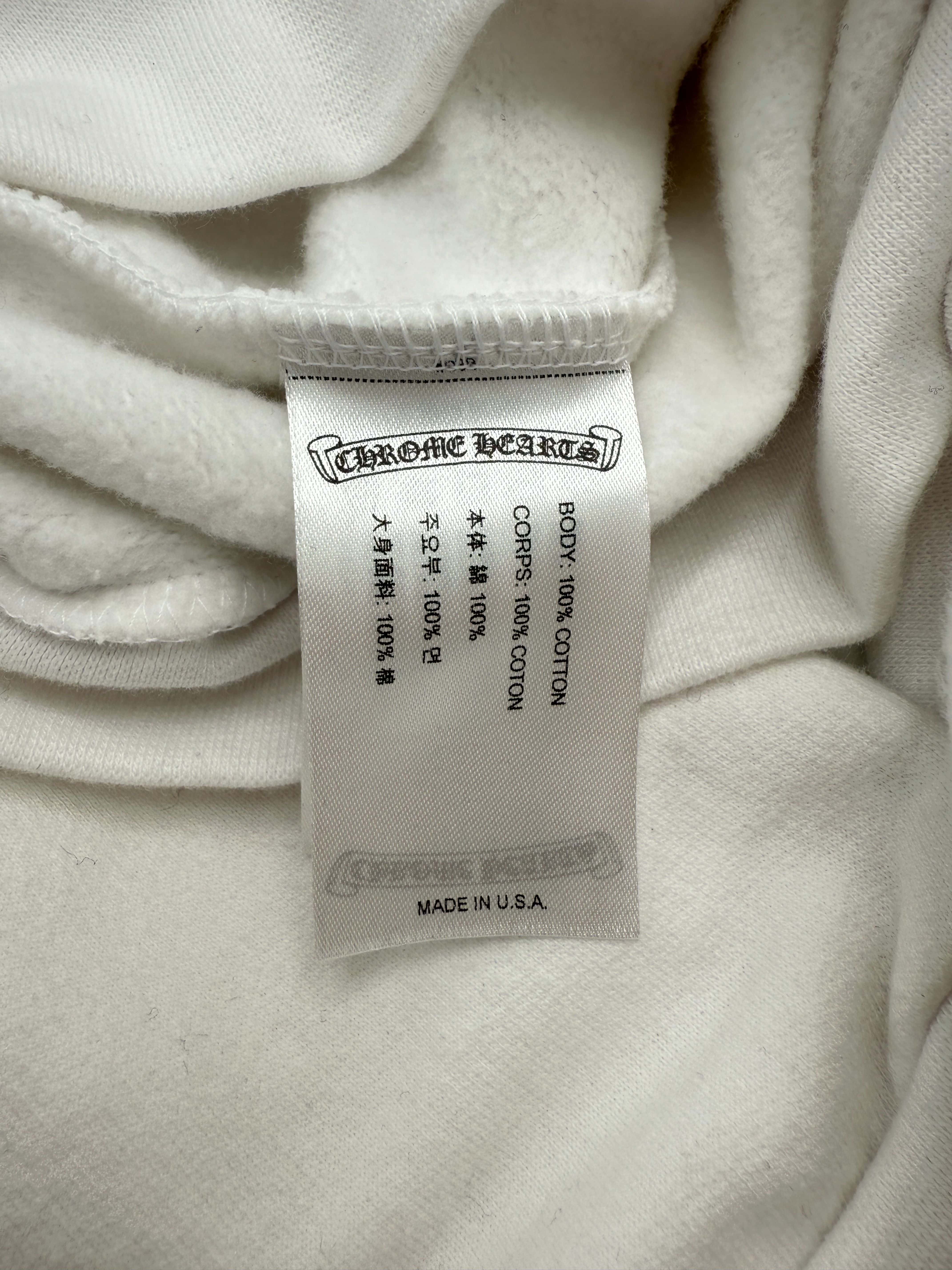 Chrome Hearts Vertical Logo Hoodie - White