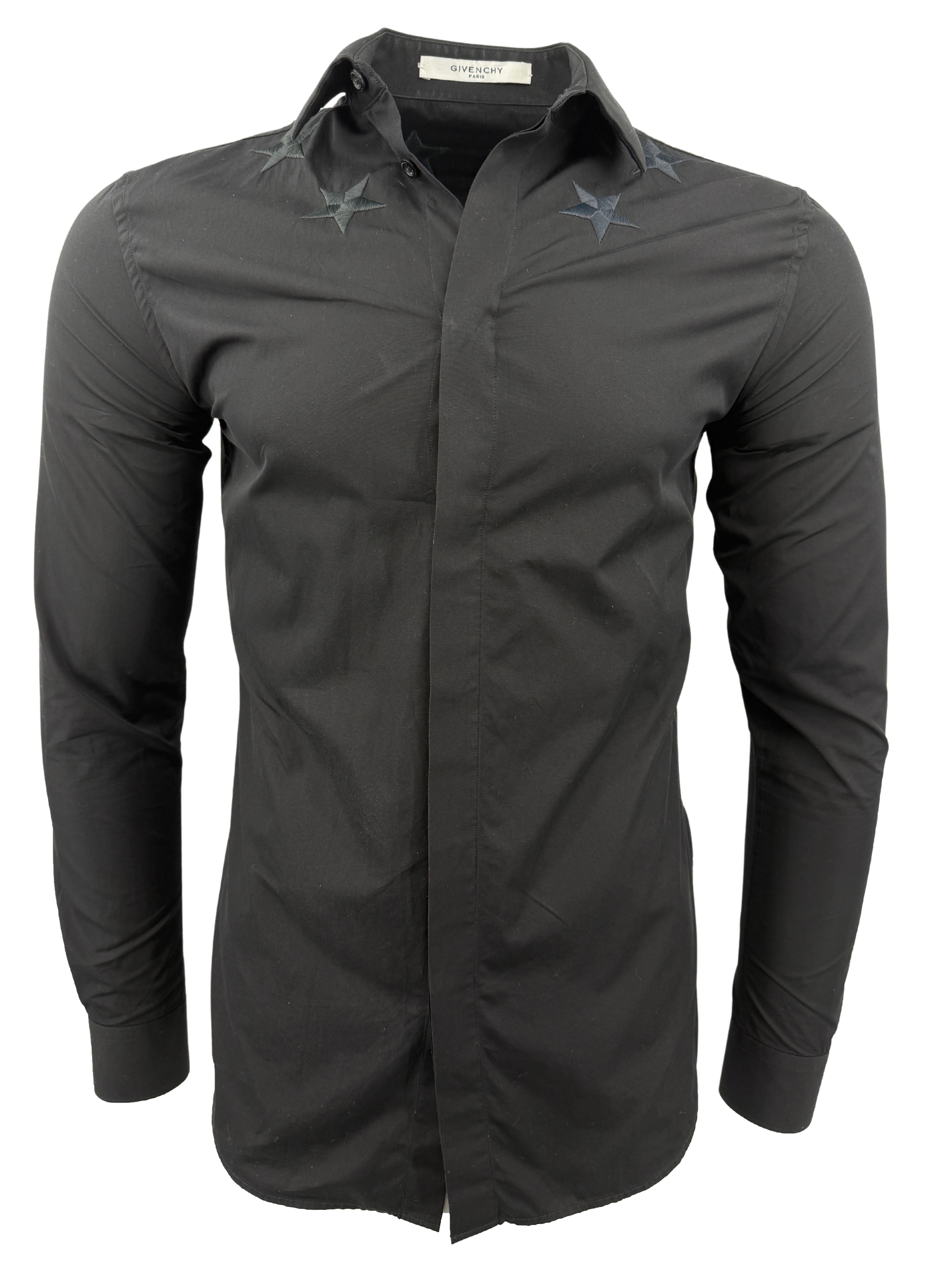 Givenchy Star Applique Shirt - Black