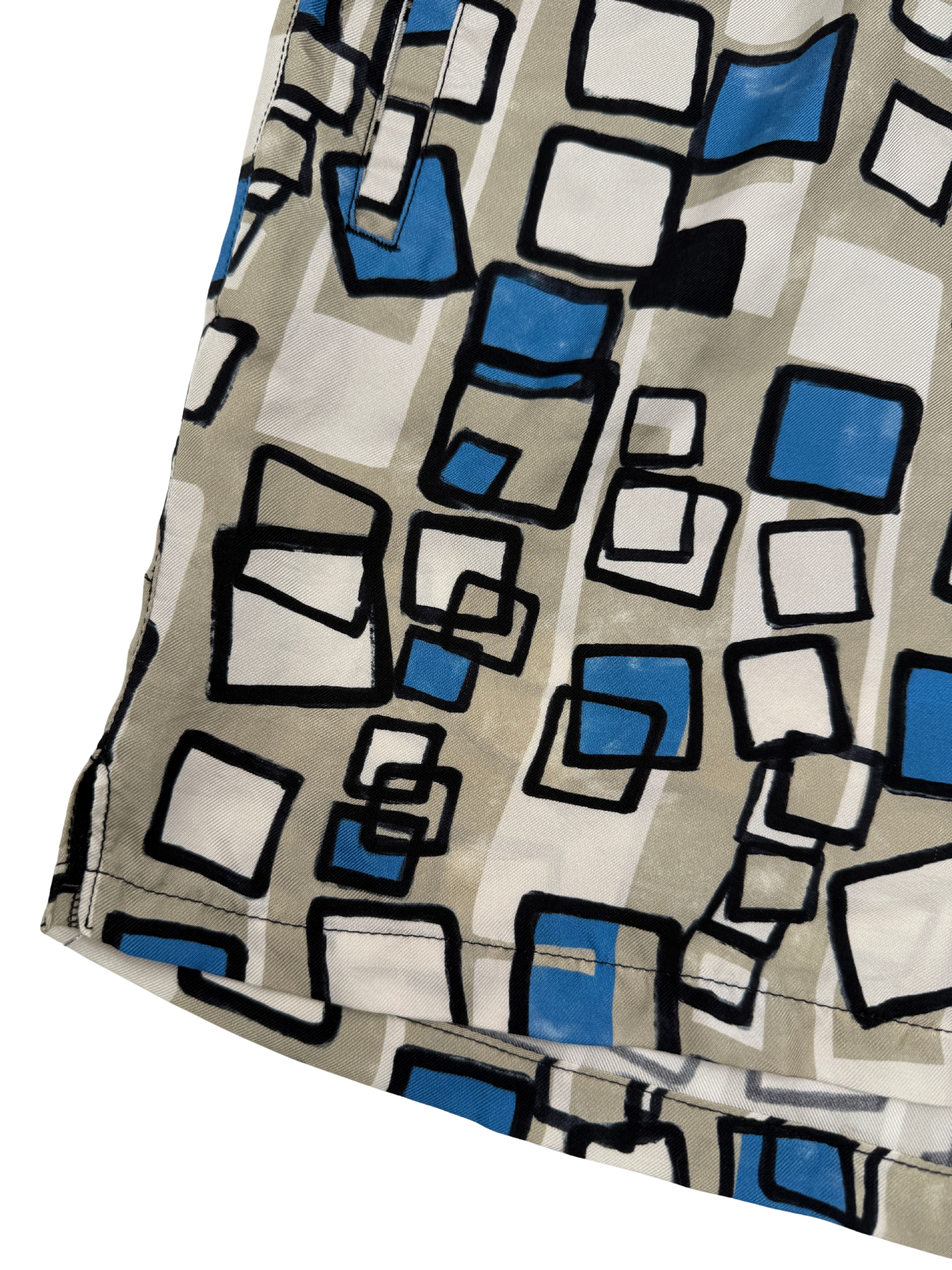 Prada Geometric-Print Swim Shorts - Beige Prada