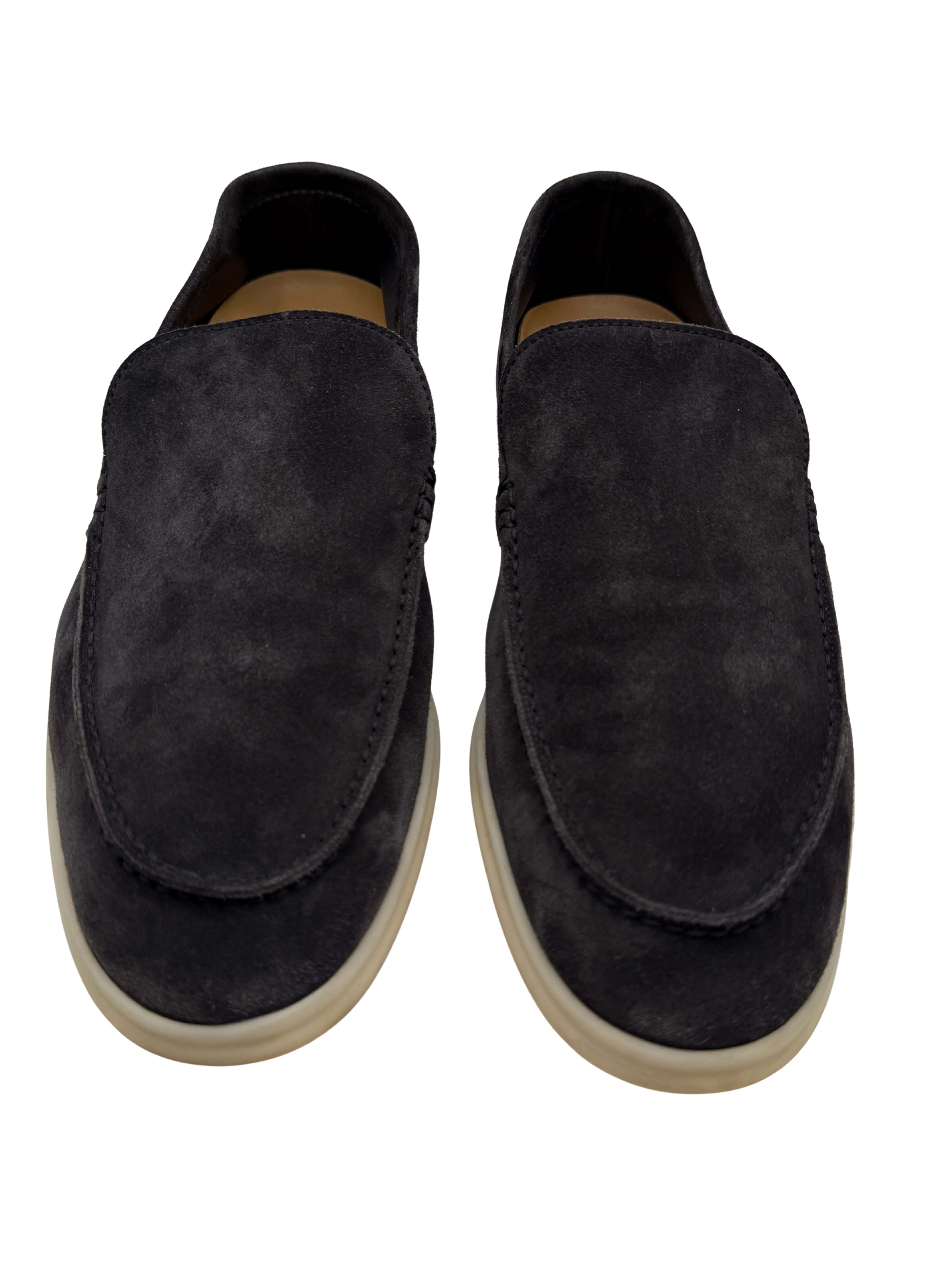Loro Piana Summer Walk Suede Loafer - Grey Loro Piana