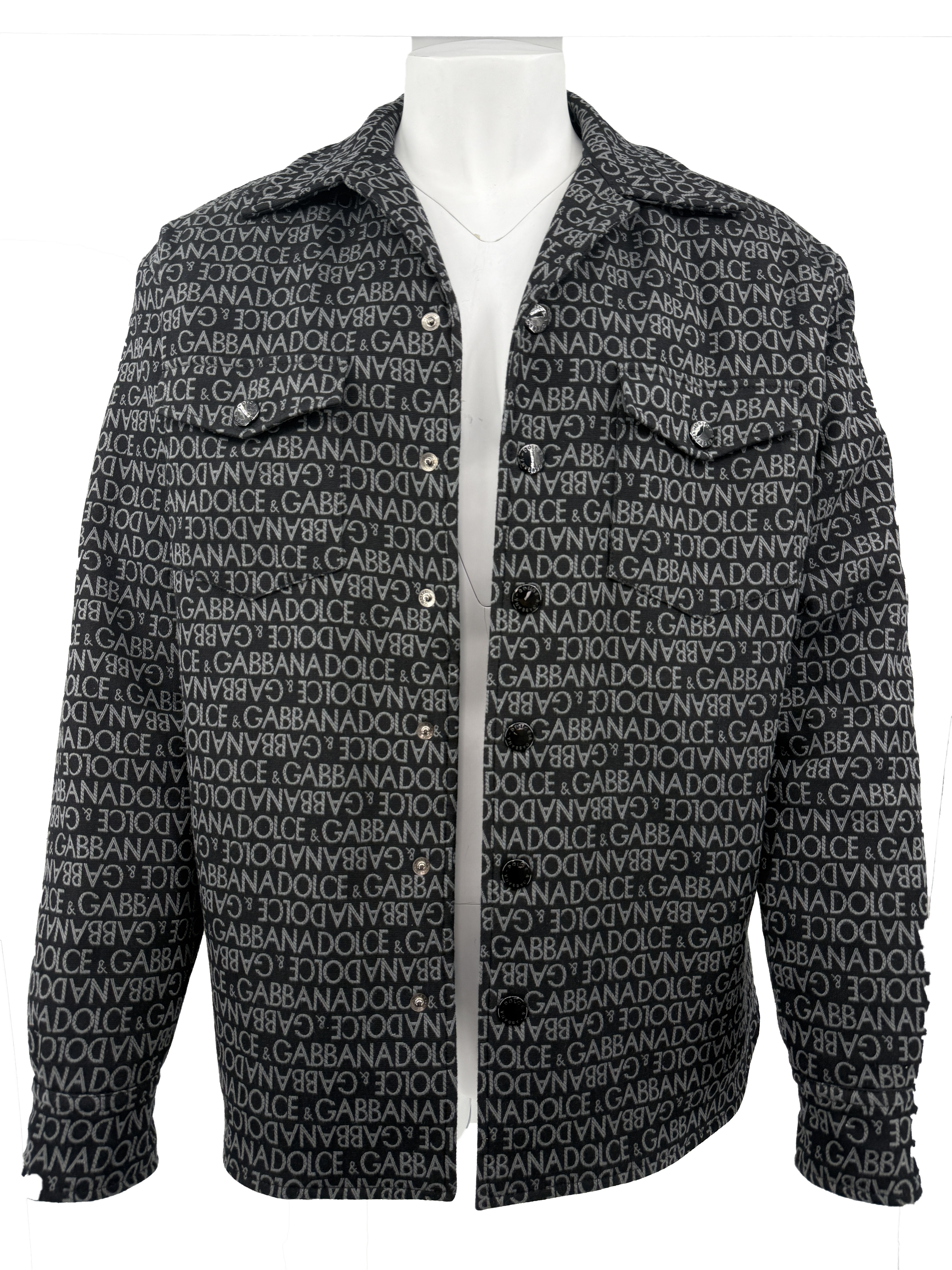 Dolce & Gabbana Monogram Logo Padded Overshirt - Black Dolce & Gabbana