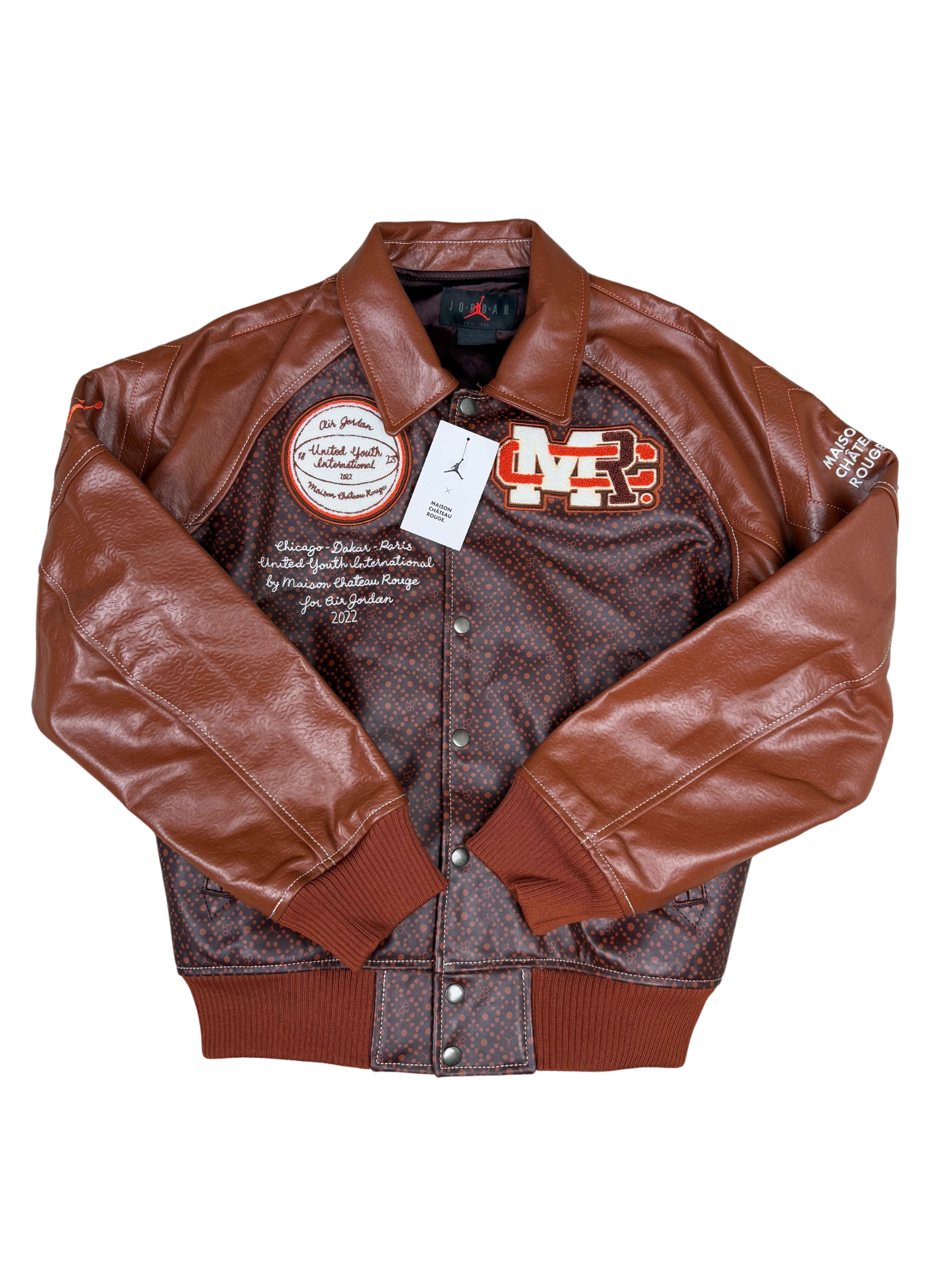 Jordan x Maison Chateau Rouge Leather Flight Jacket - Brown (Unused)